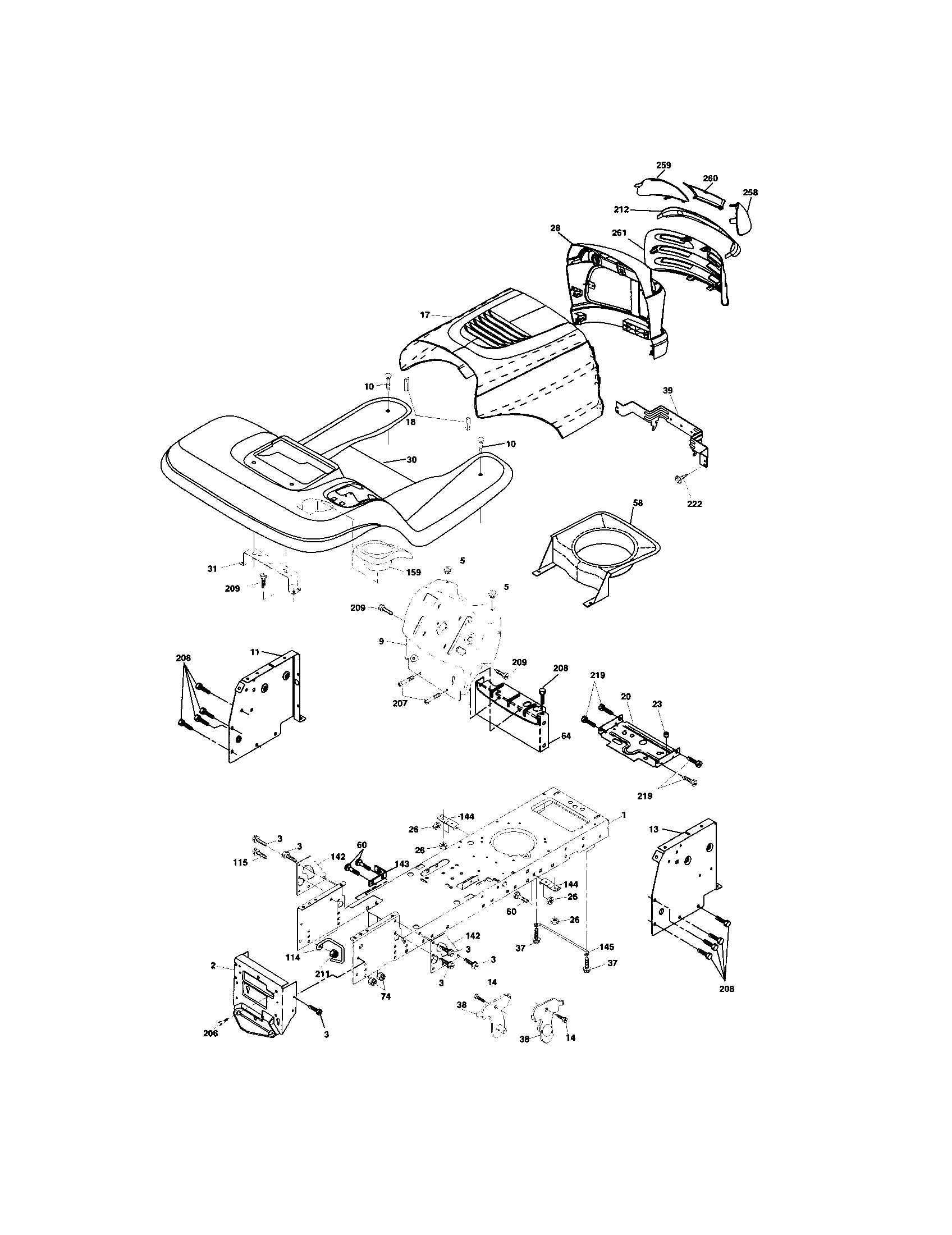 Craftsman 917272850 chassis and enclosures diagram