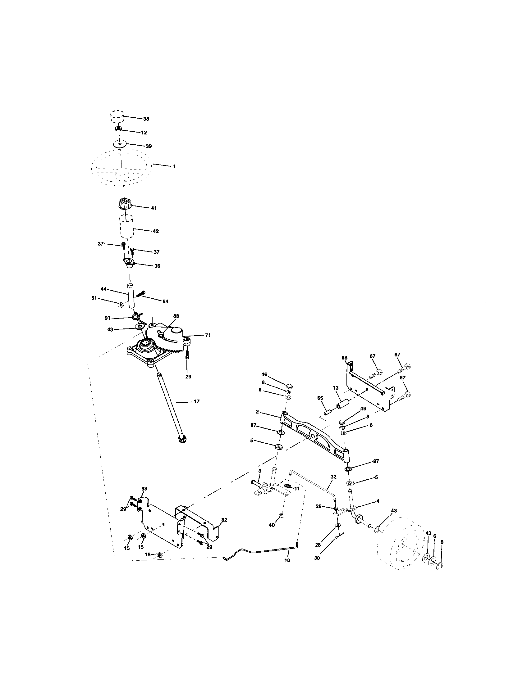 Craftsman 917272850 steering diagram