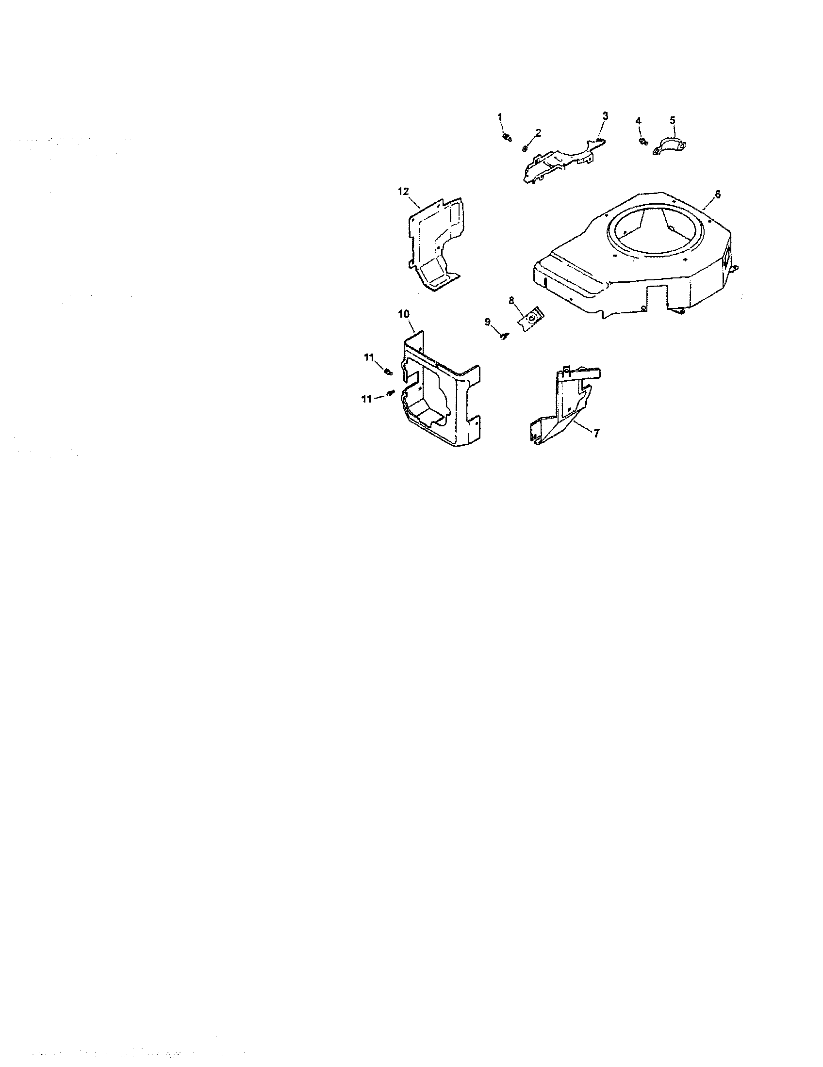 Craftsman 917272480 blower housing and baffles diagram