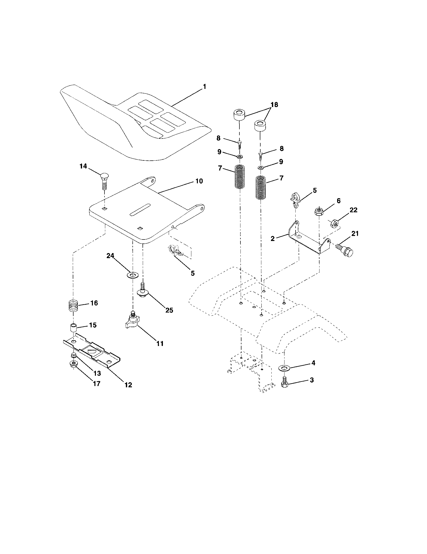 Companion 917257870 seat assembly diagram