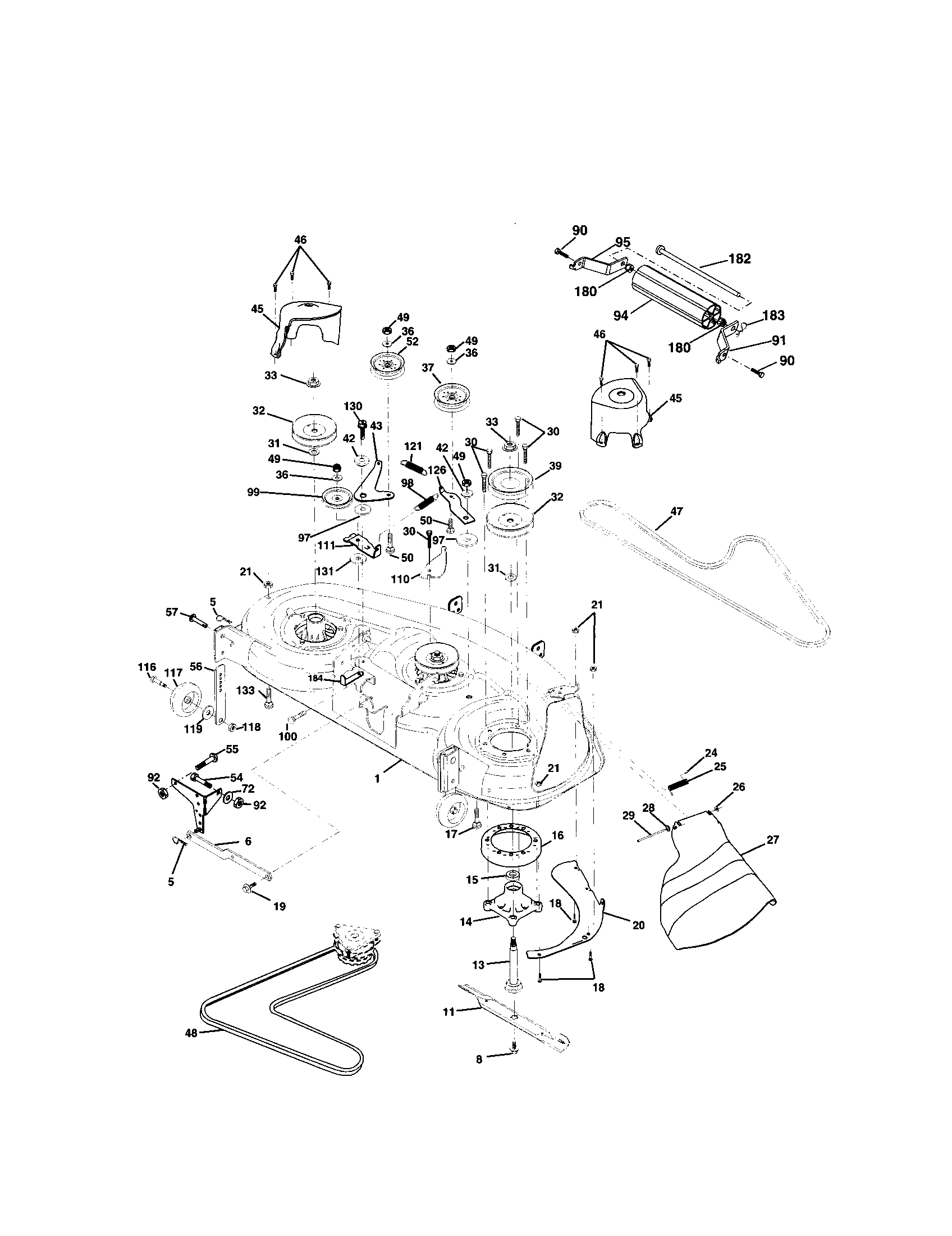 Companion 917257870 mower deck diagram