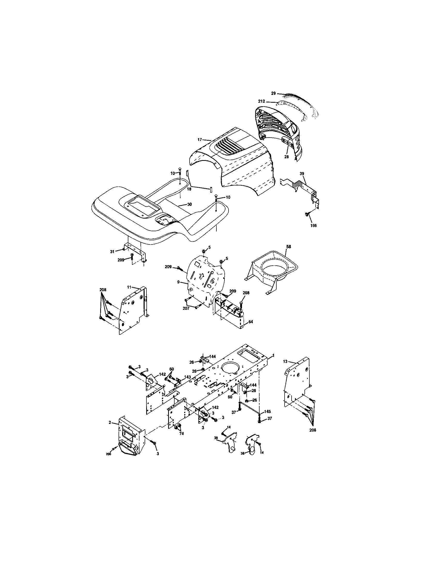 Craftsman 917272670 chassis and enclosures diagram