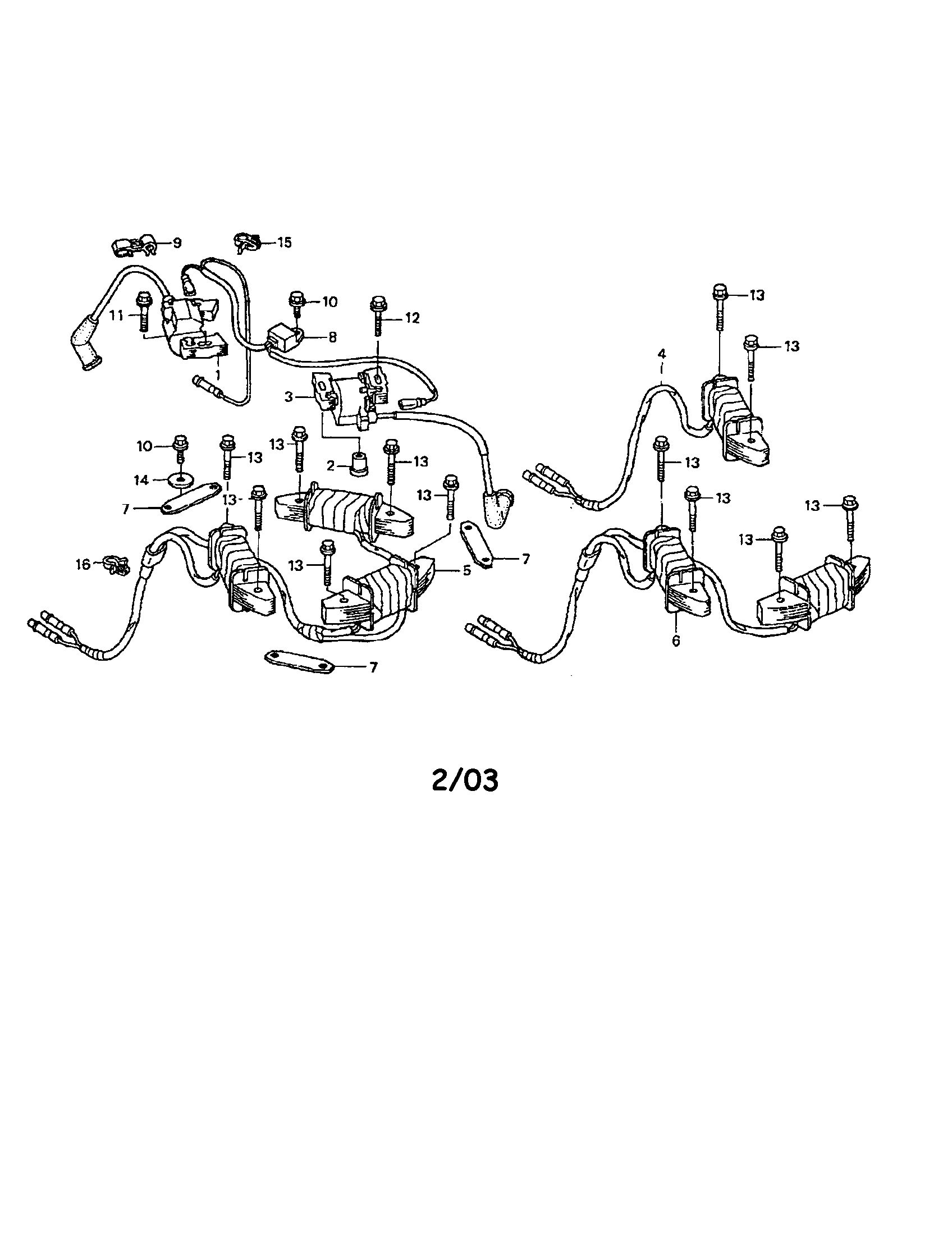 Poulan PP750P ignition coil diagram