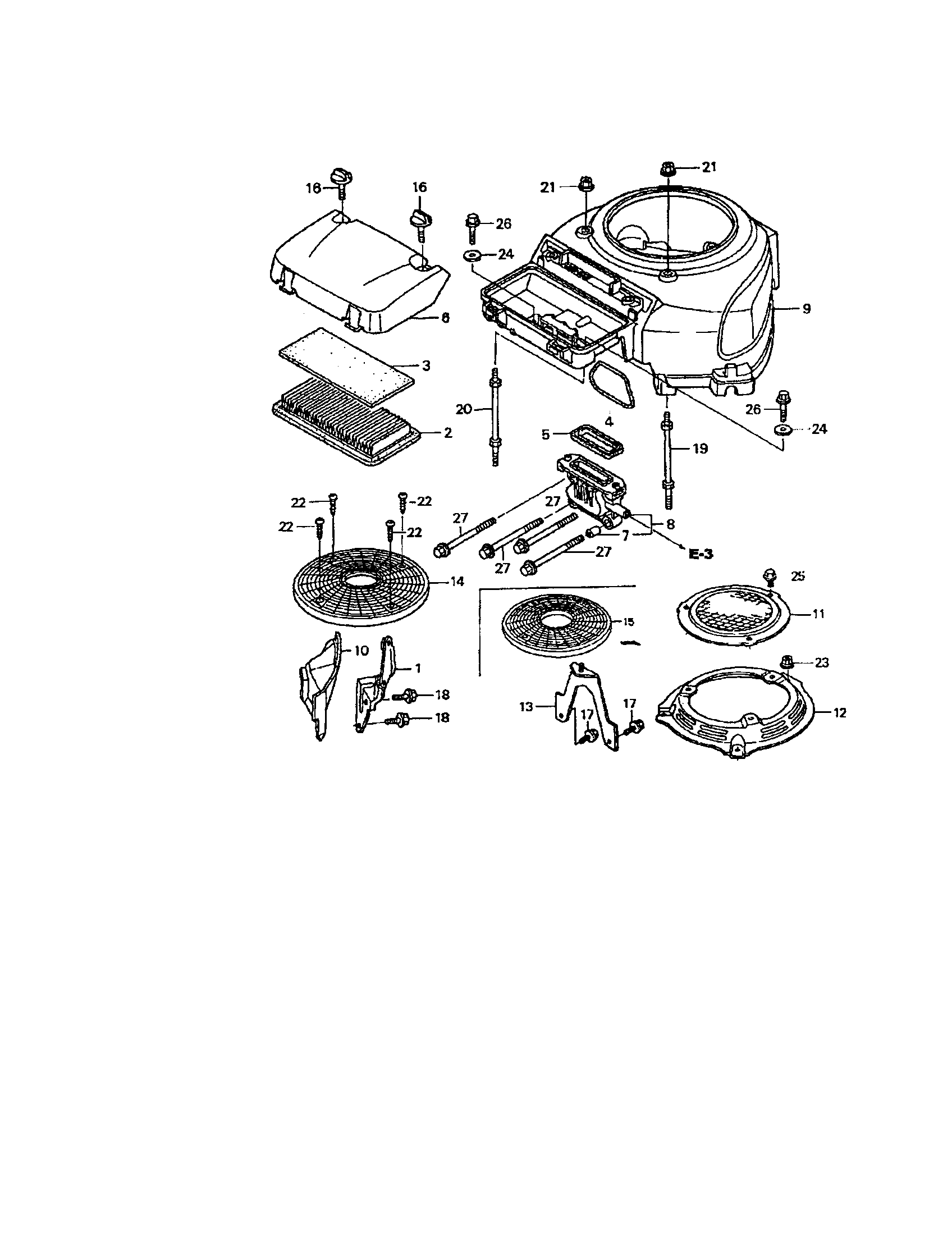 Poulan PP750P fan cover diagram