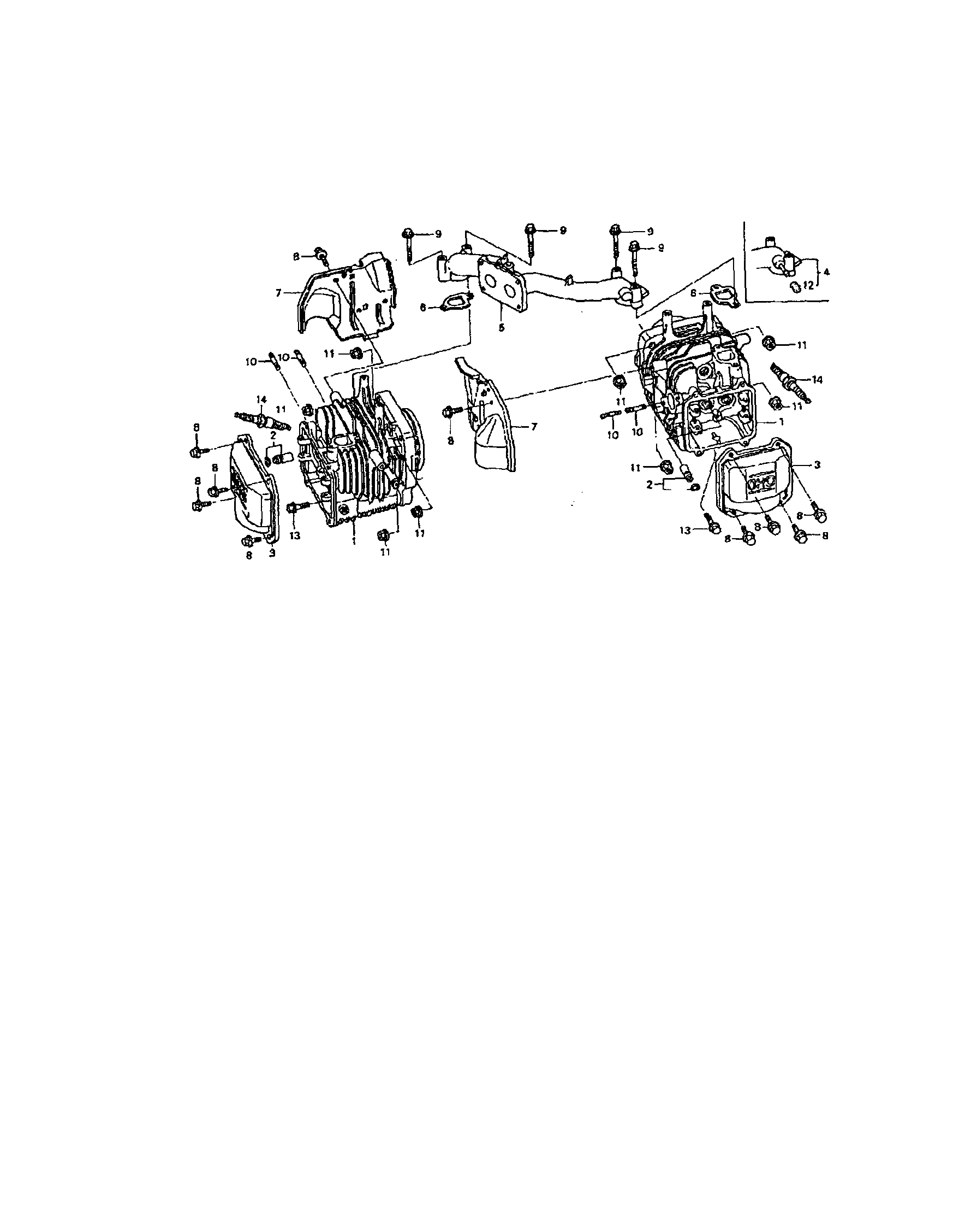 Poulan PP750P cylinder head diagram