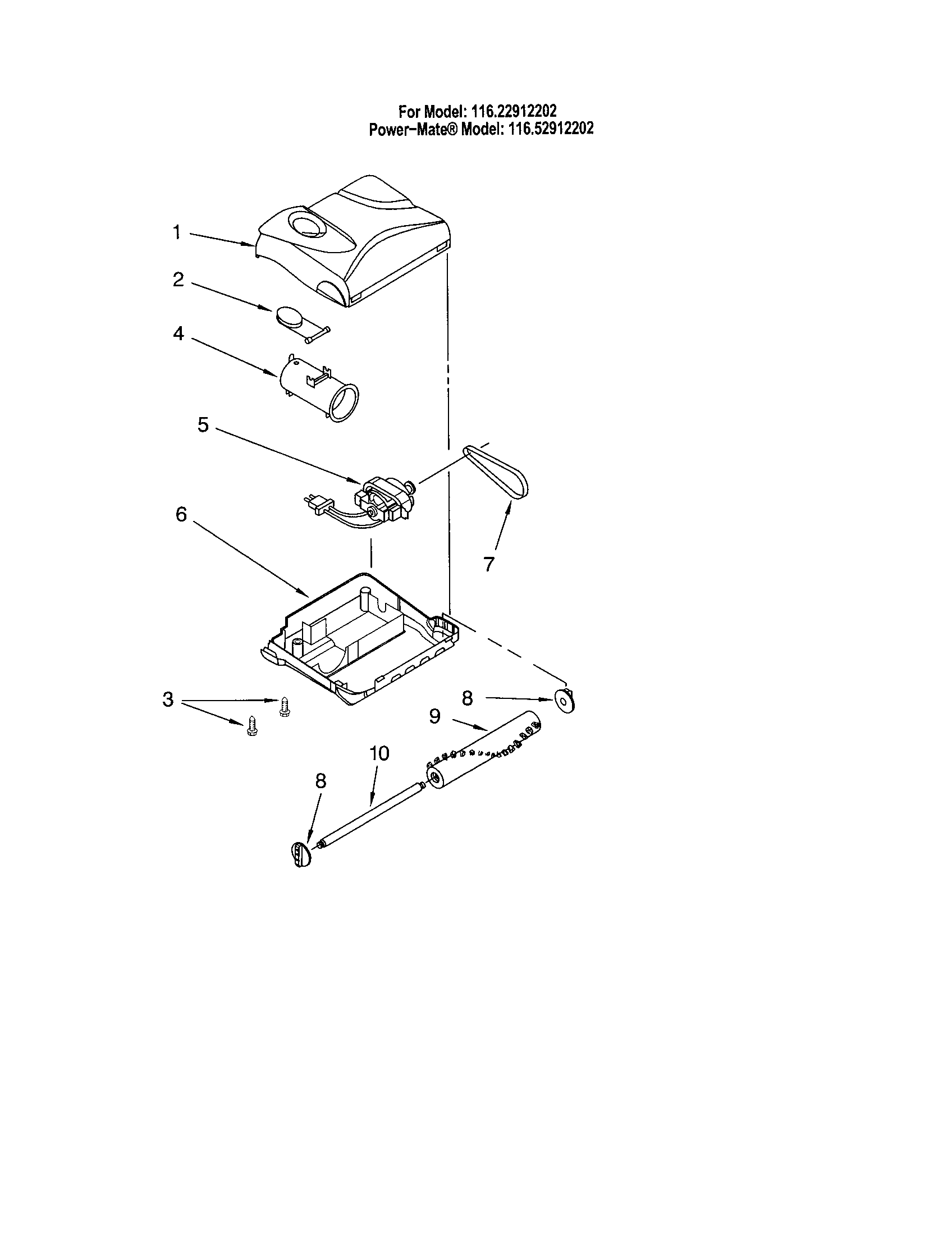 Kenmore 11622912202 power mate jr. diagram
