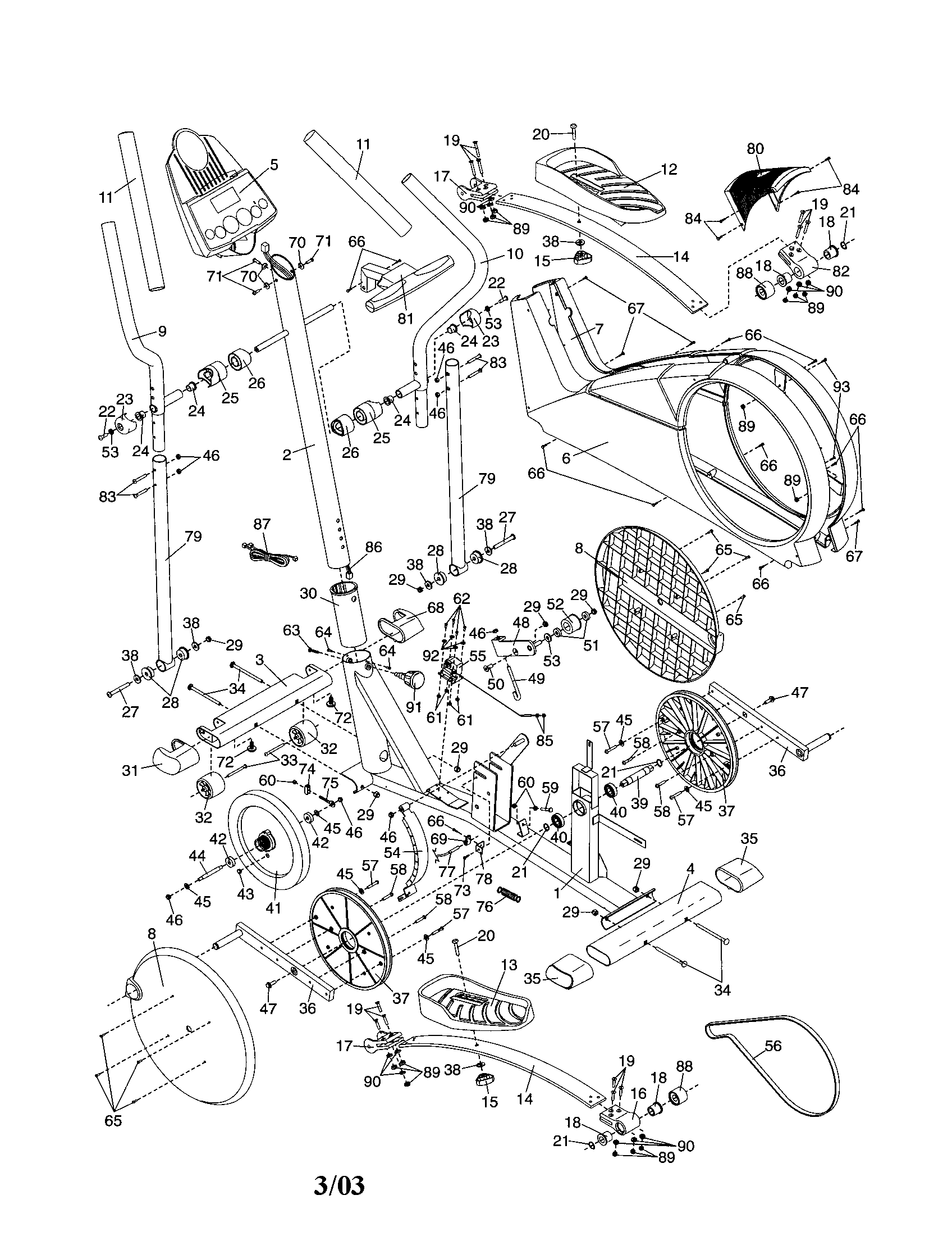 HealthRider HREL69011 stepper diagram