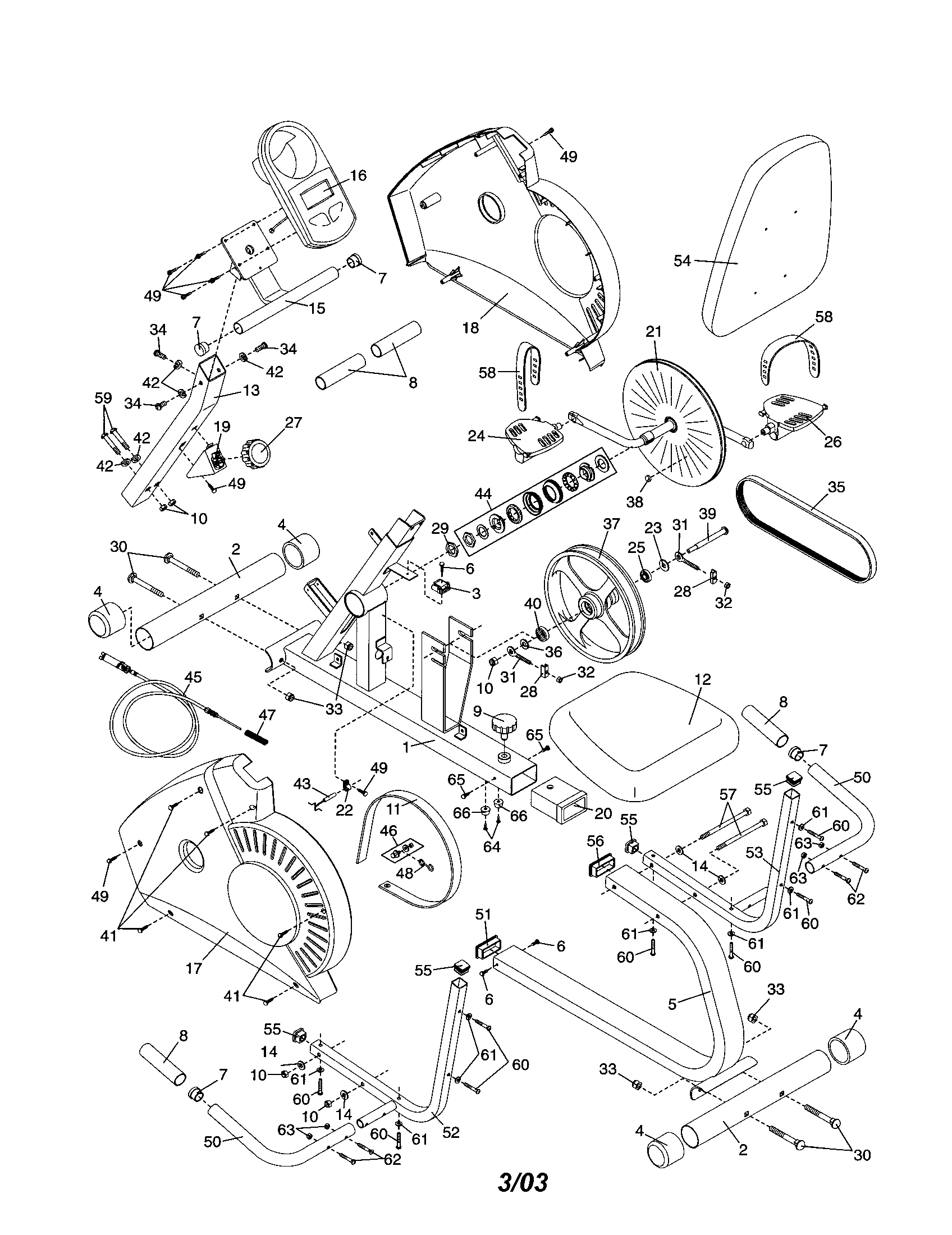 Weslo WLEX19820 cycle diagram