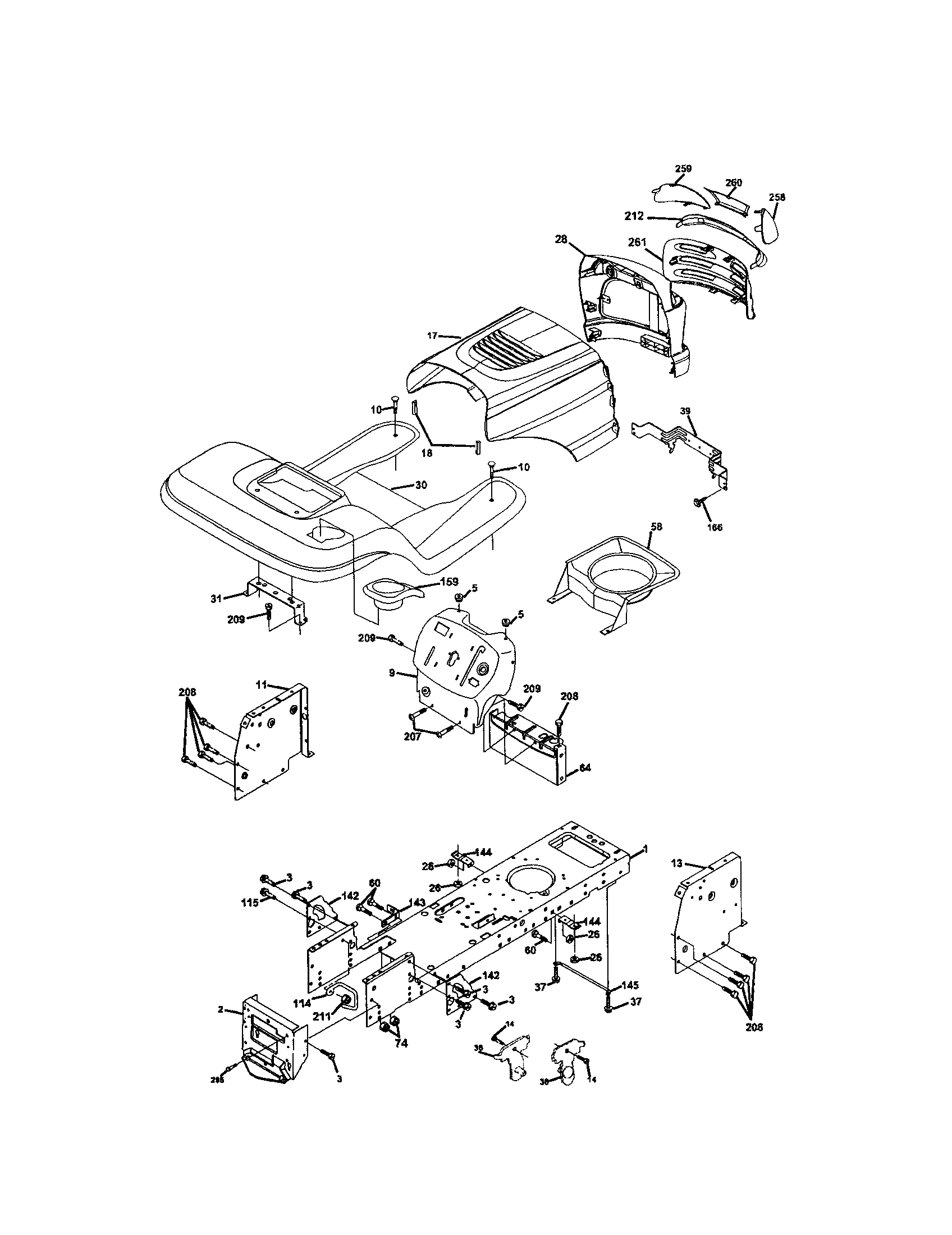 Craftsman 917273150 chassis and enclosures diagram