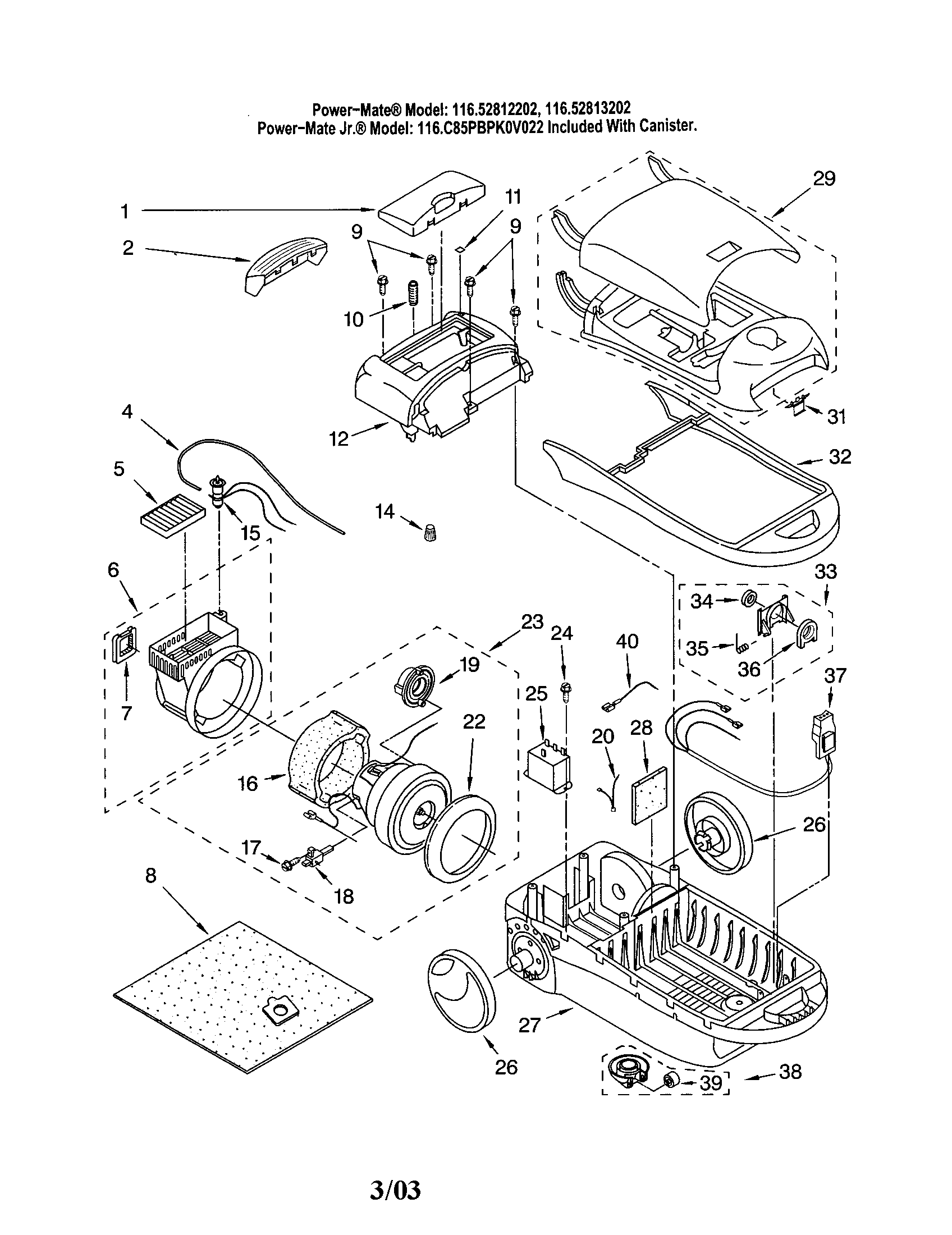 Kenmore 11622812202 base and hood diagram