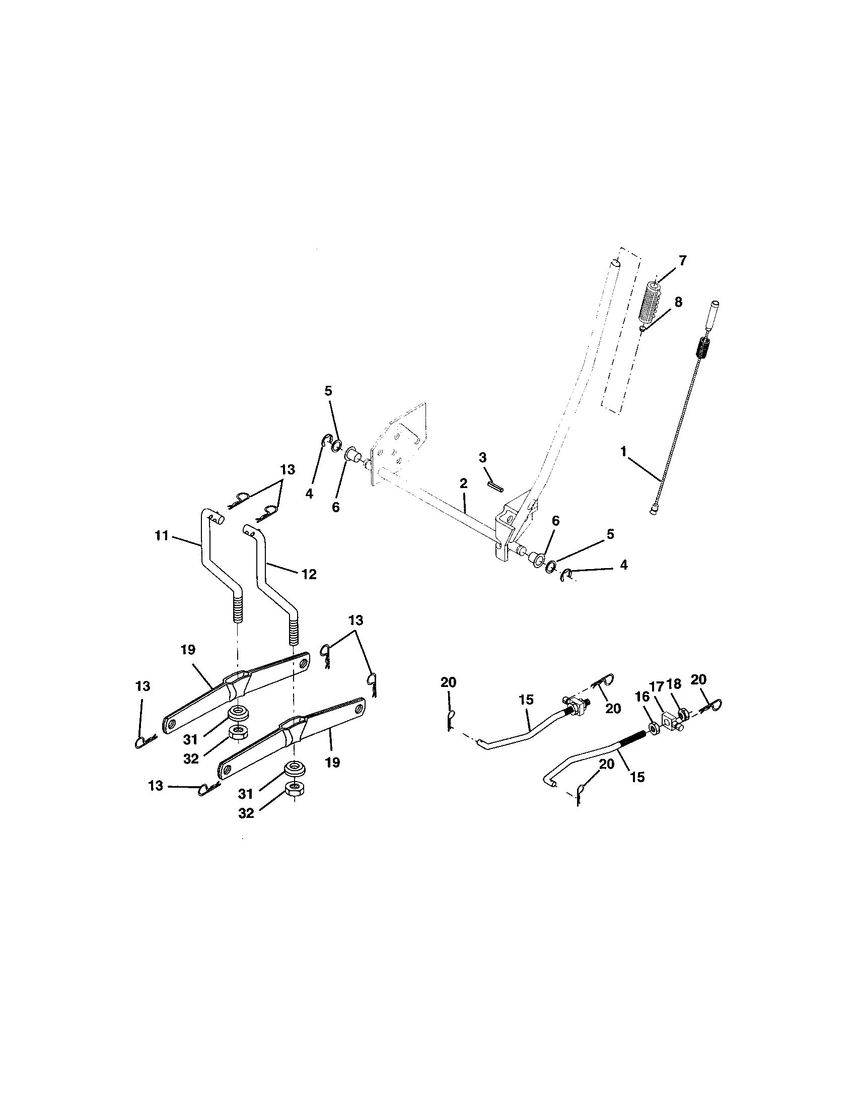 Craftsman 917272680 lift assembly diagram