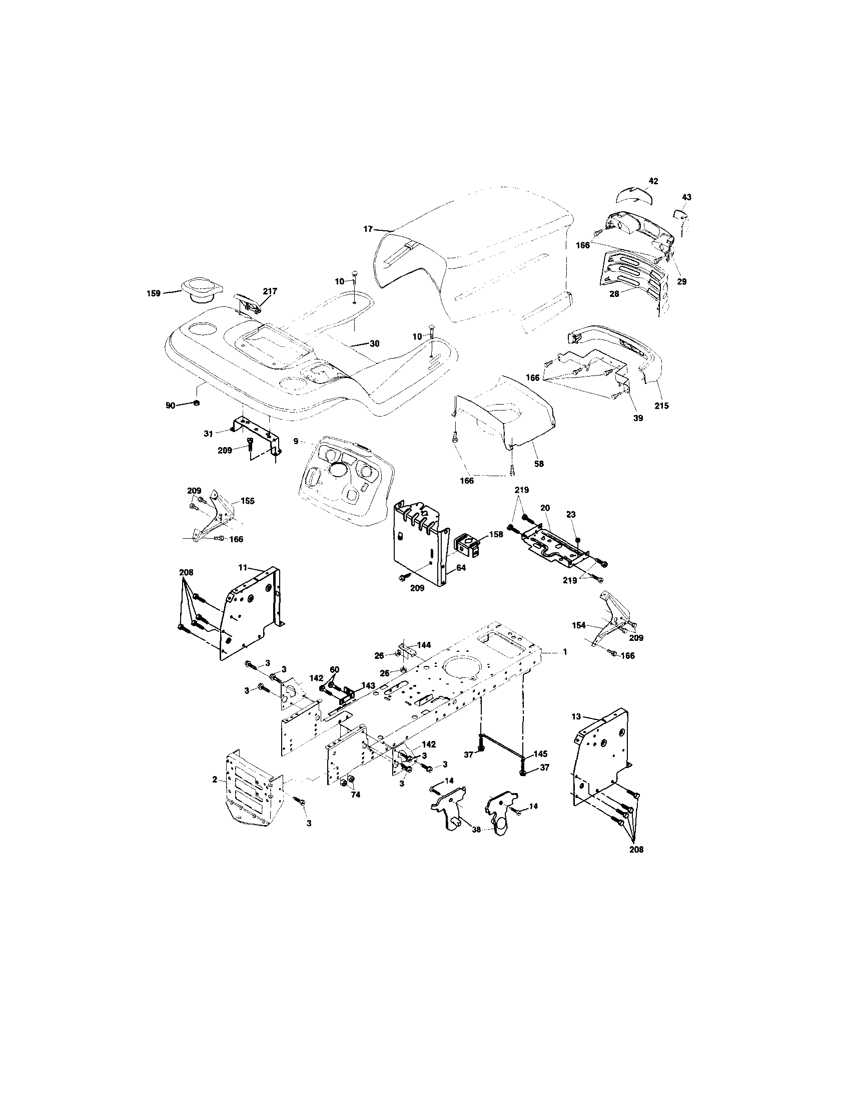 Craftsman 917273240 chassis and enclosures diagram