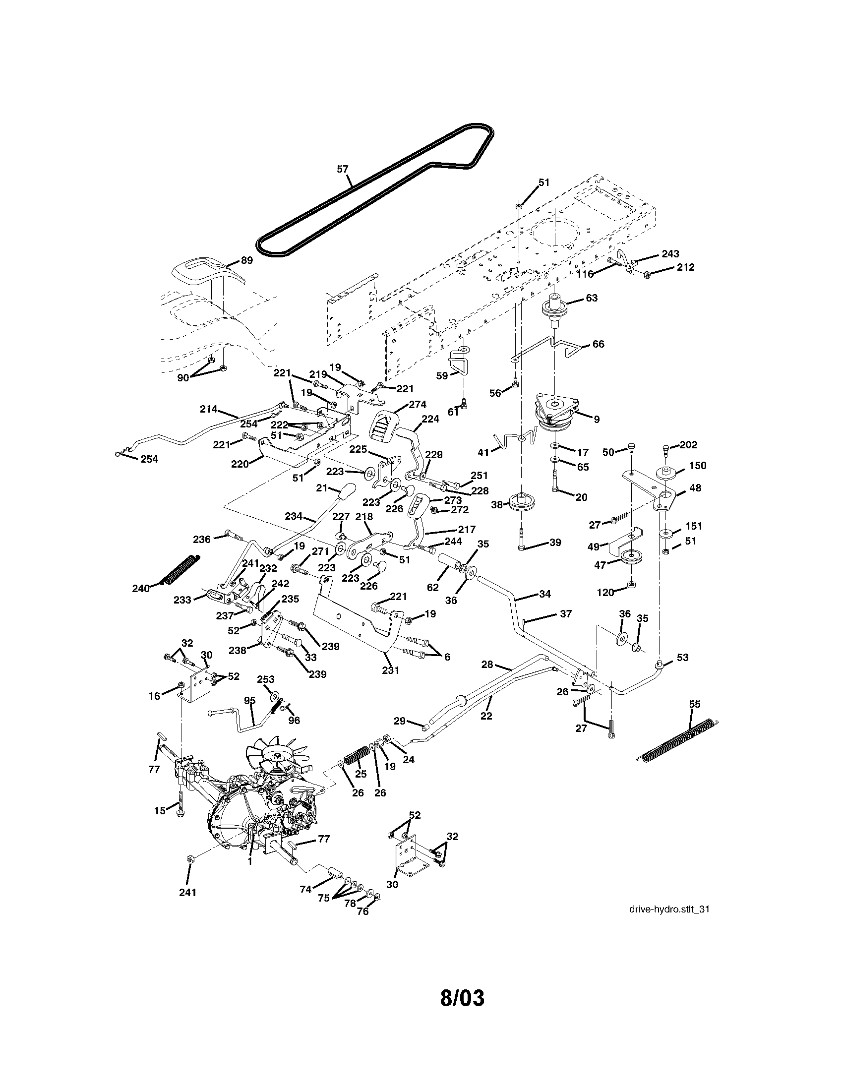 Craftsman 917273240 ground drive diagram