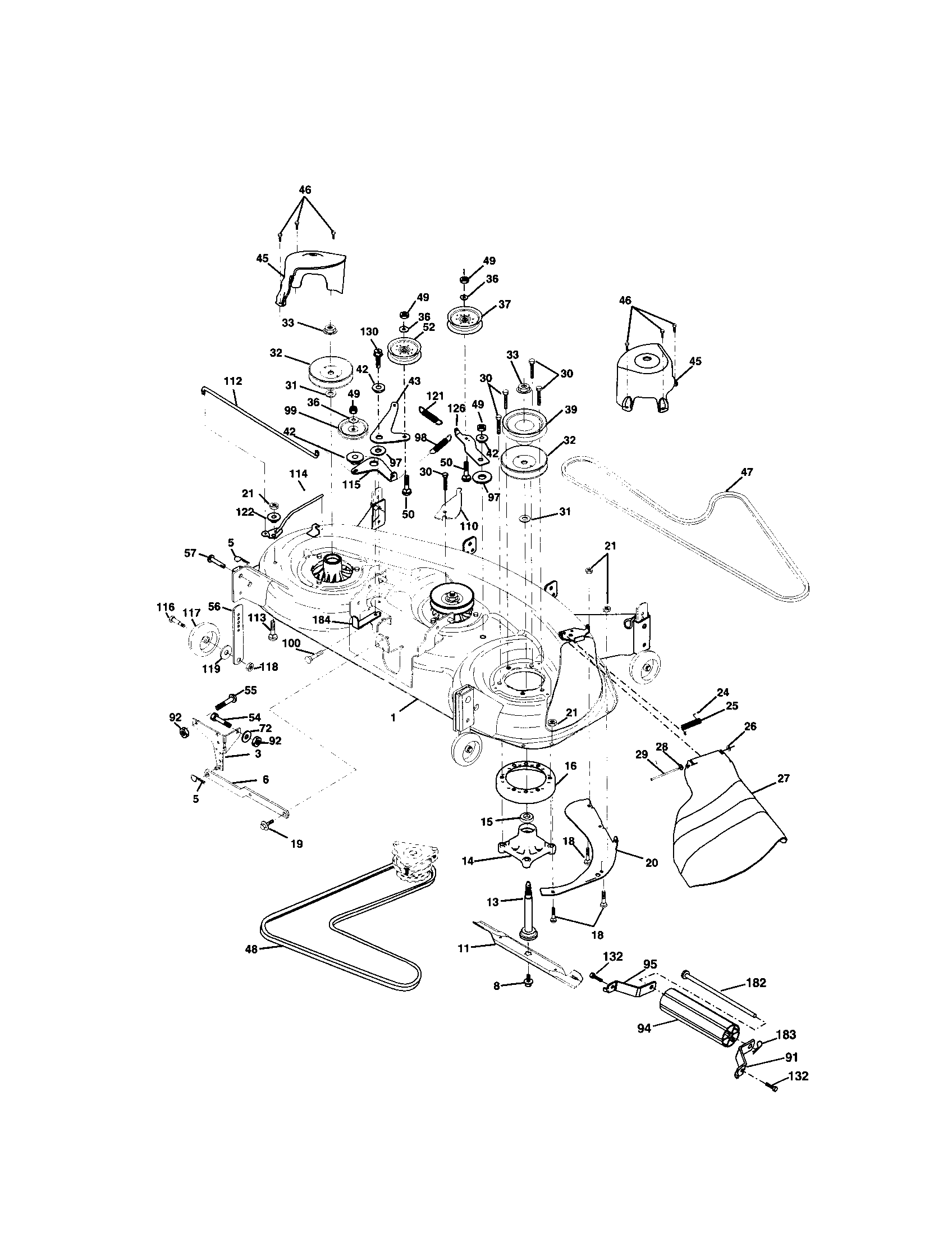 Craftsman 917273240 mower deck diagram