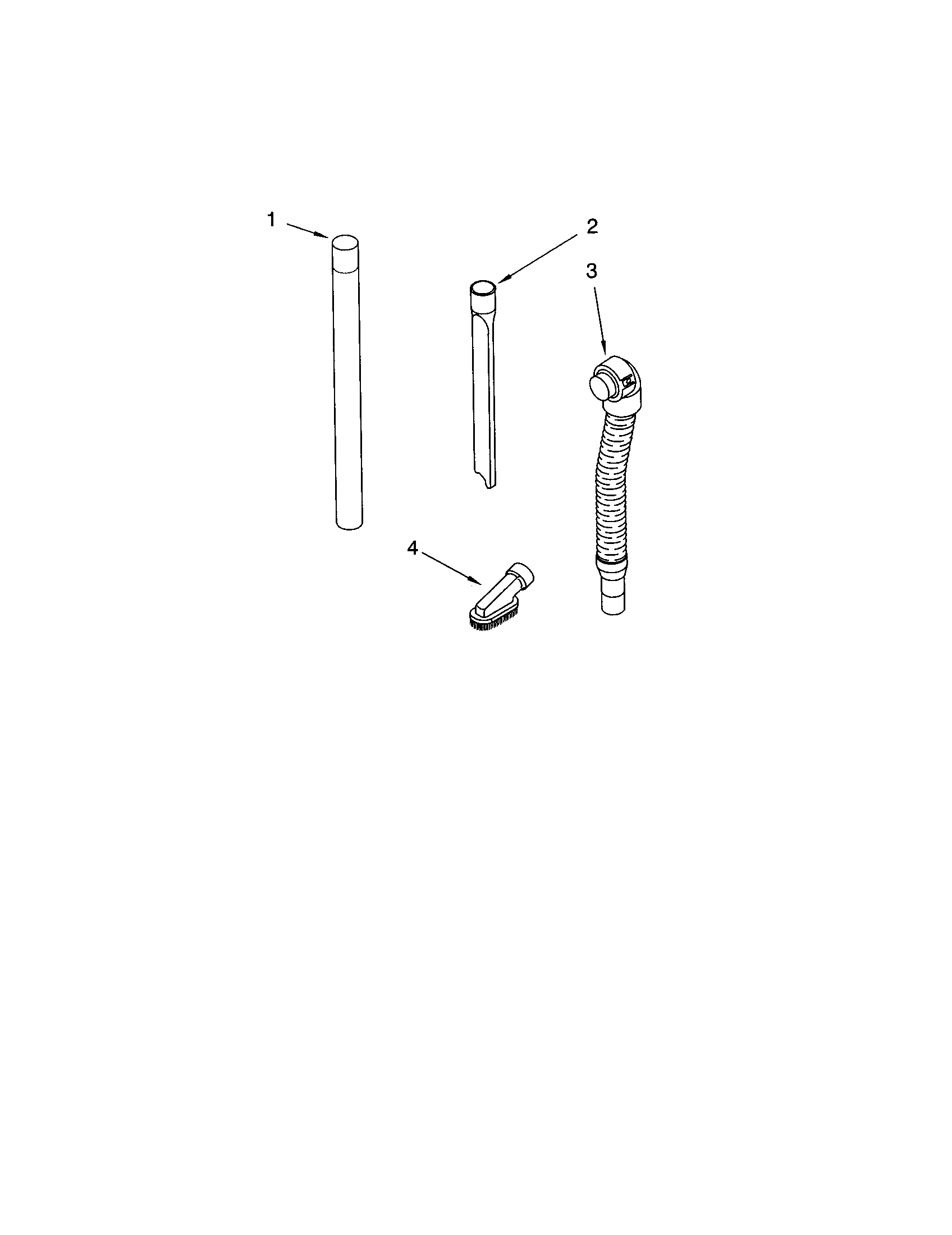 Kenmore 11633726202 hose and attachments diagram