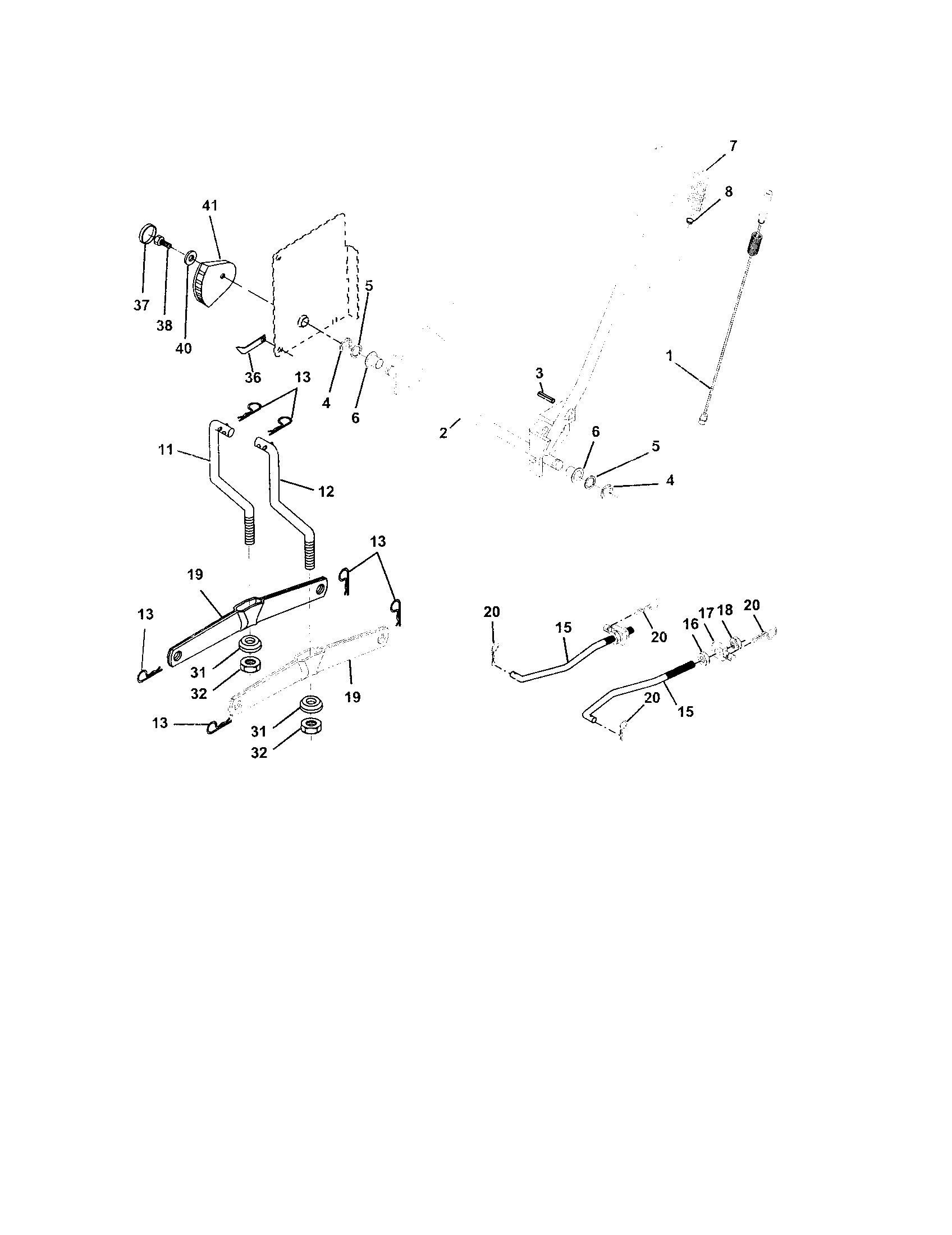 Craftsman 917273461 lift assembly diagram