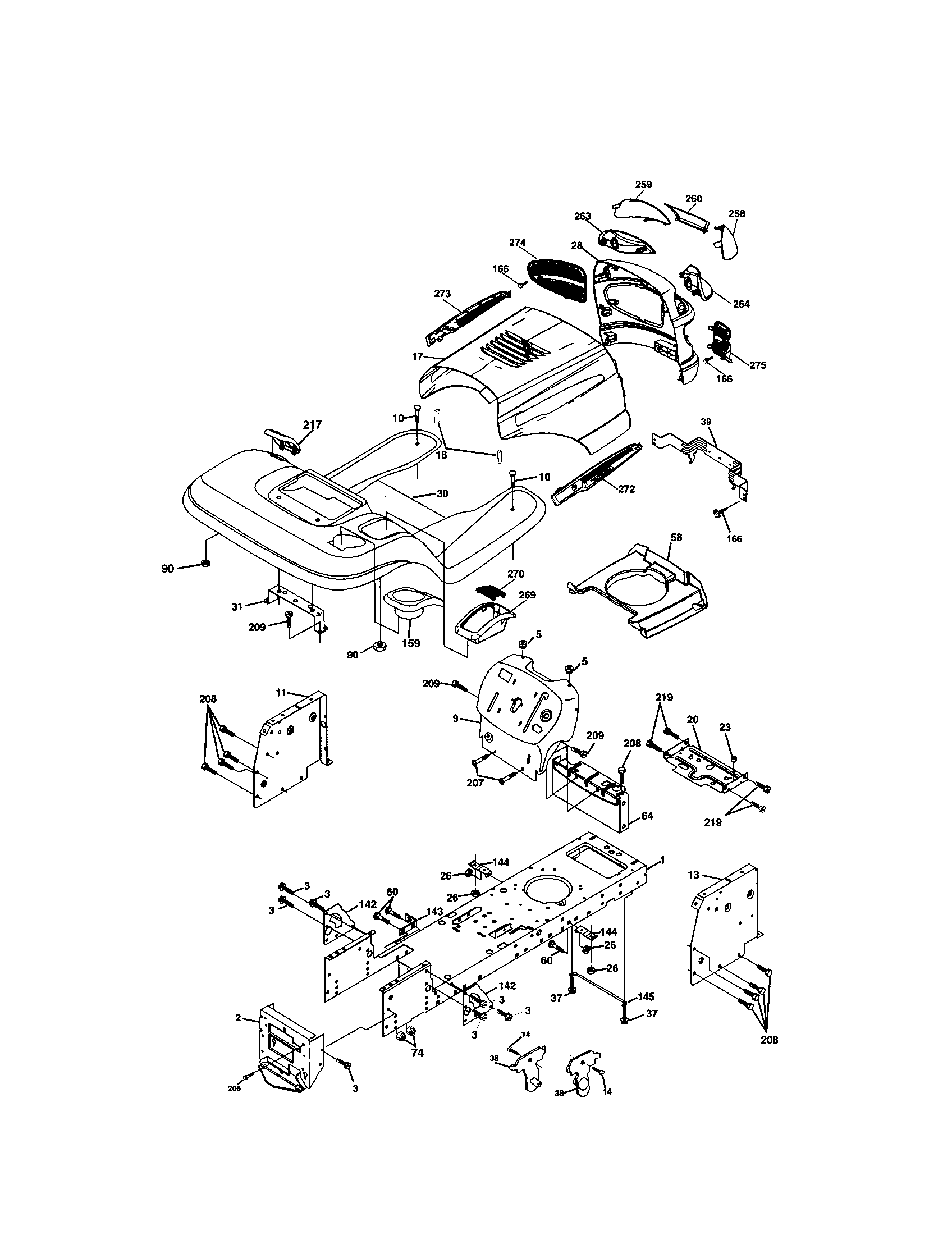 Craftsman 917273481 chassis and enclosures diagram