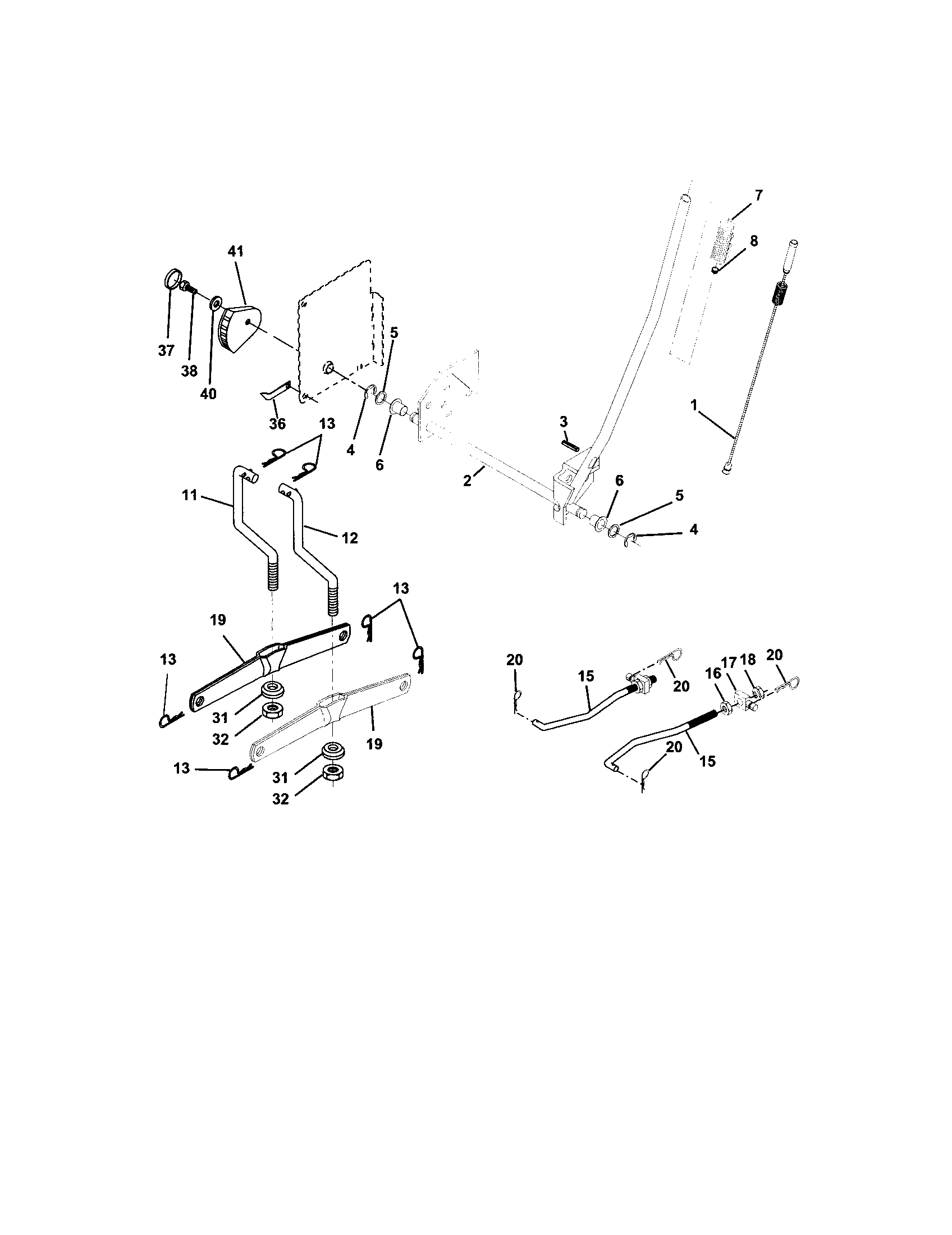 Craftsman 917273481 lift assembly diagram