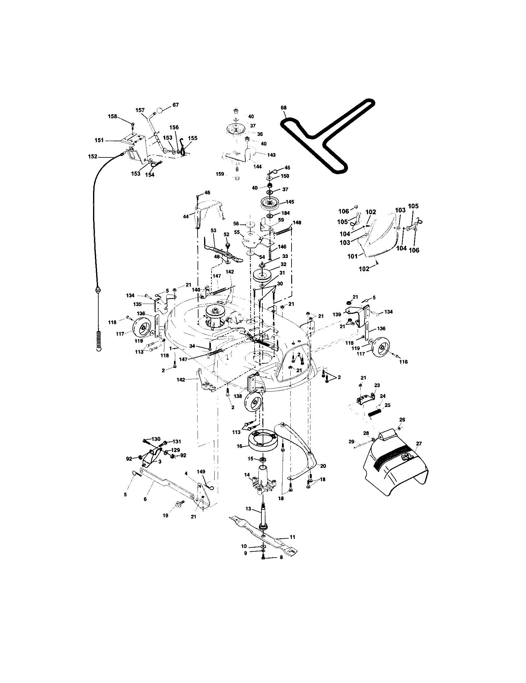 Craftsman 917273481 mower deck diagram