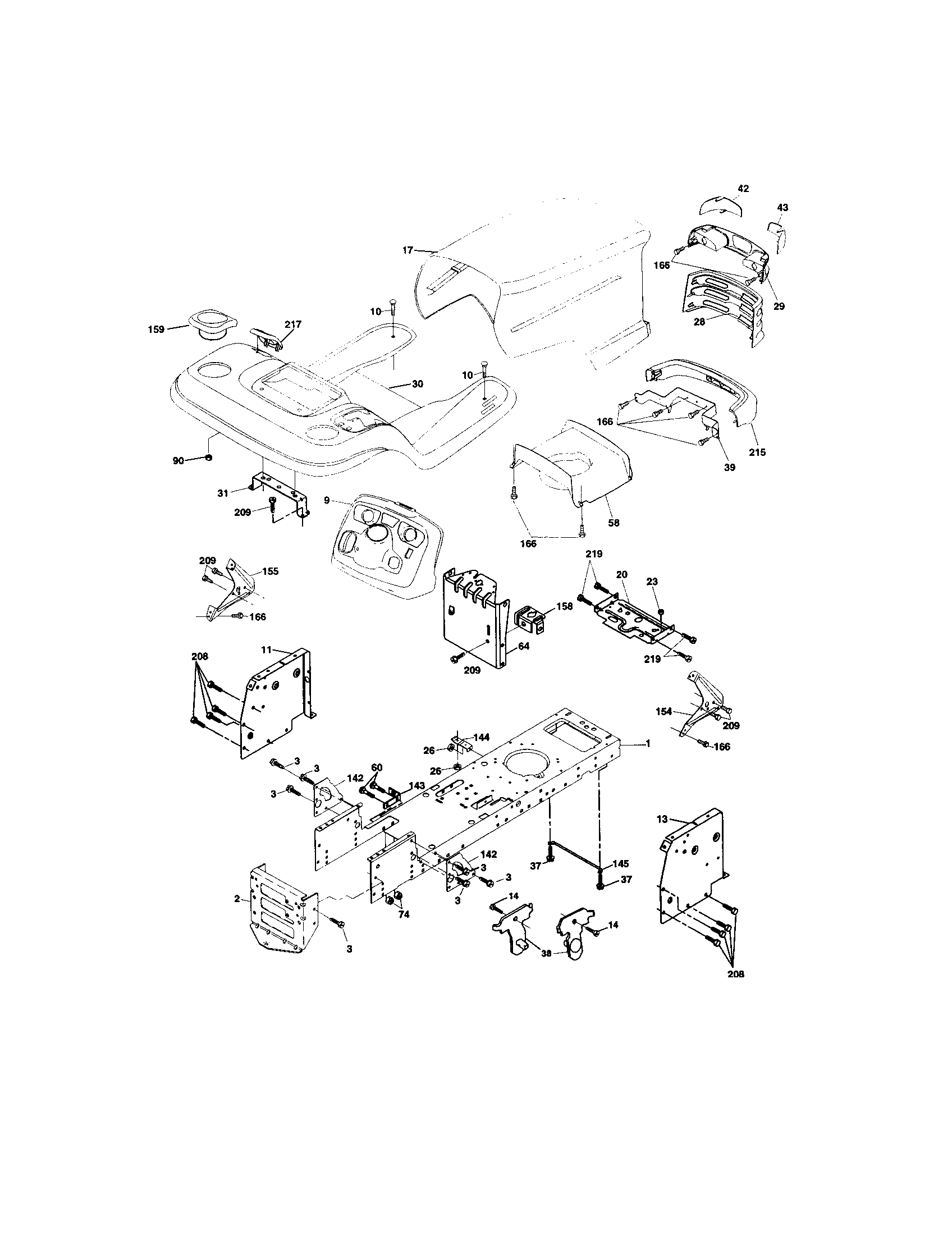 Craftsman 917273260 chassis and enclosures diagram