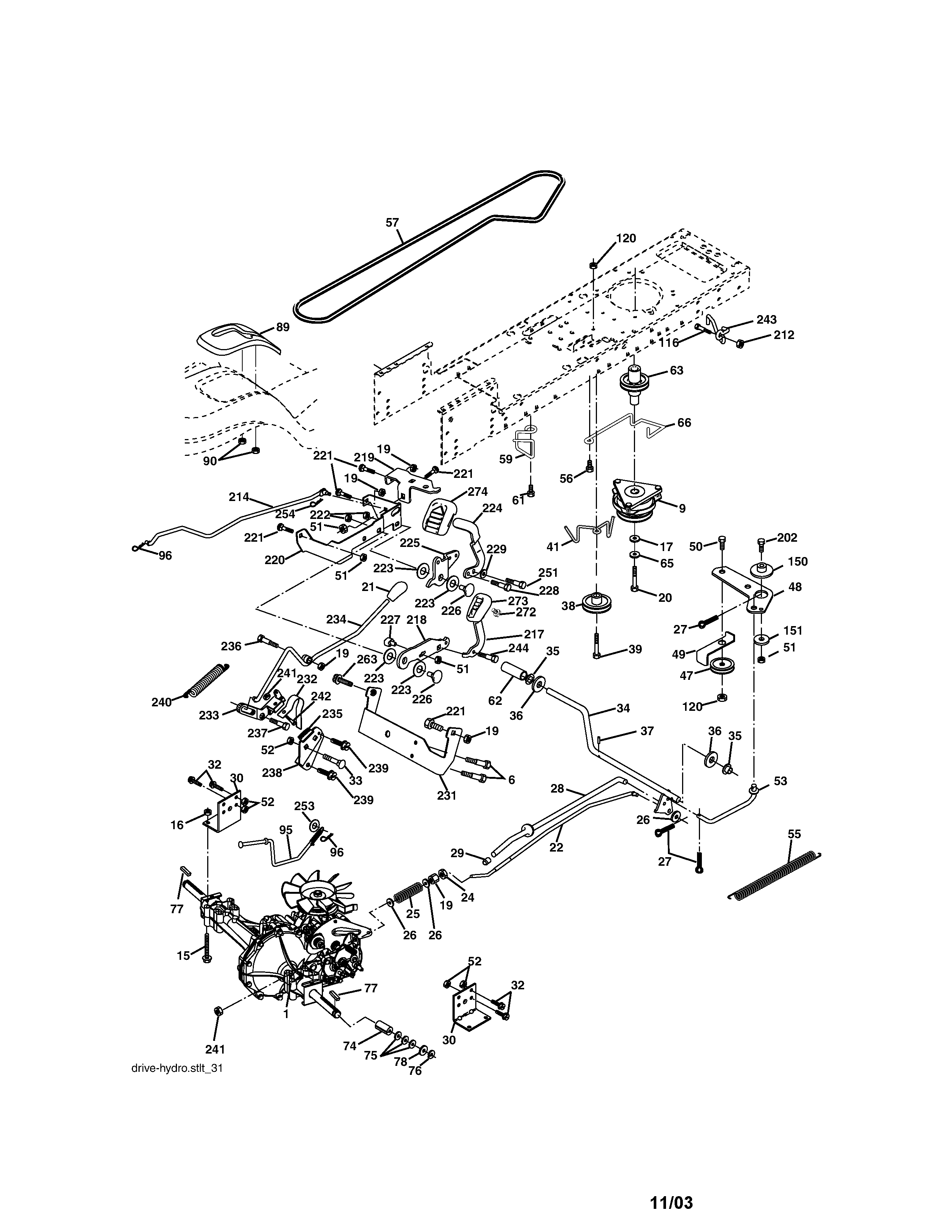 Craftsman 917273260 ground drive diagram