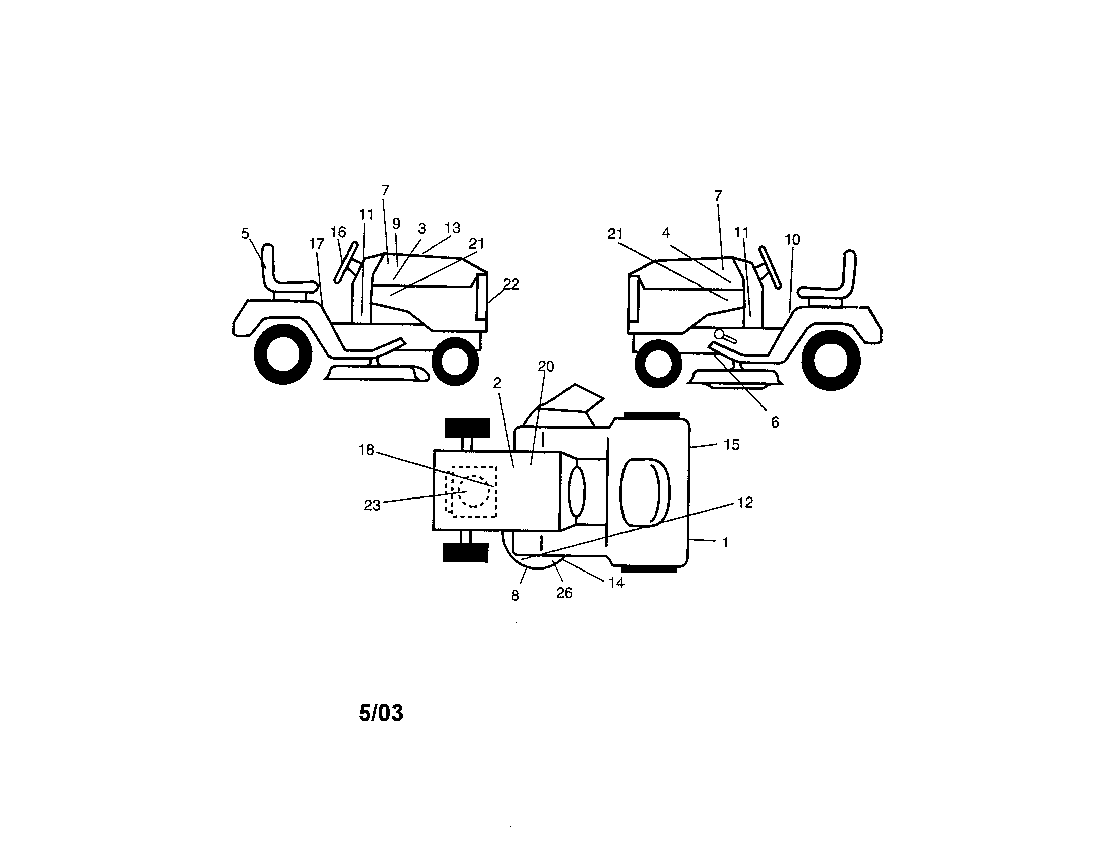 Craftsman 917273260 decals diagram
