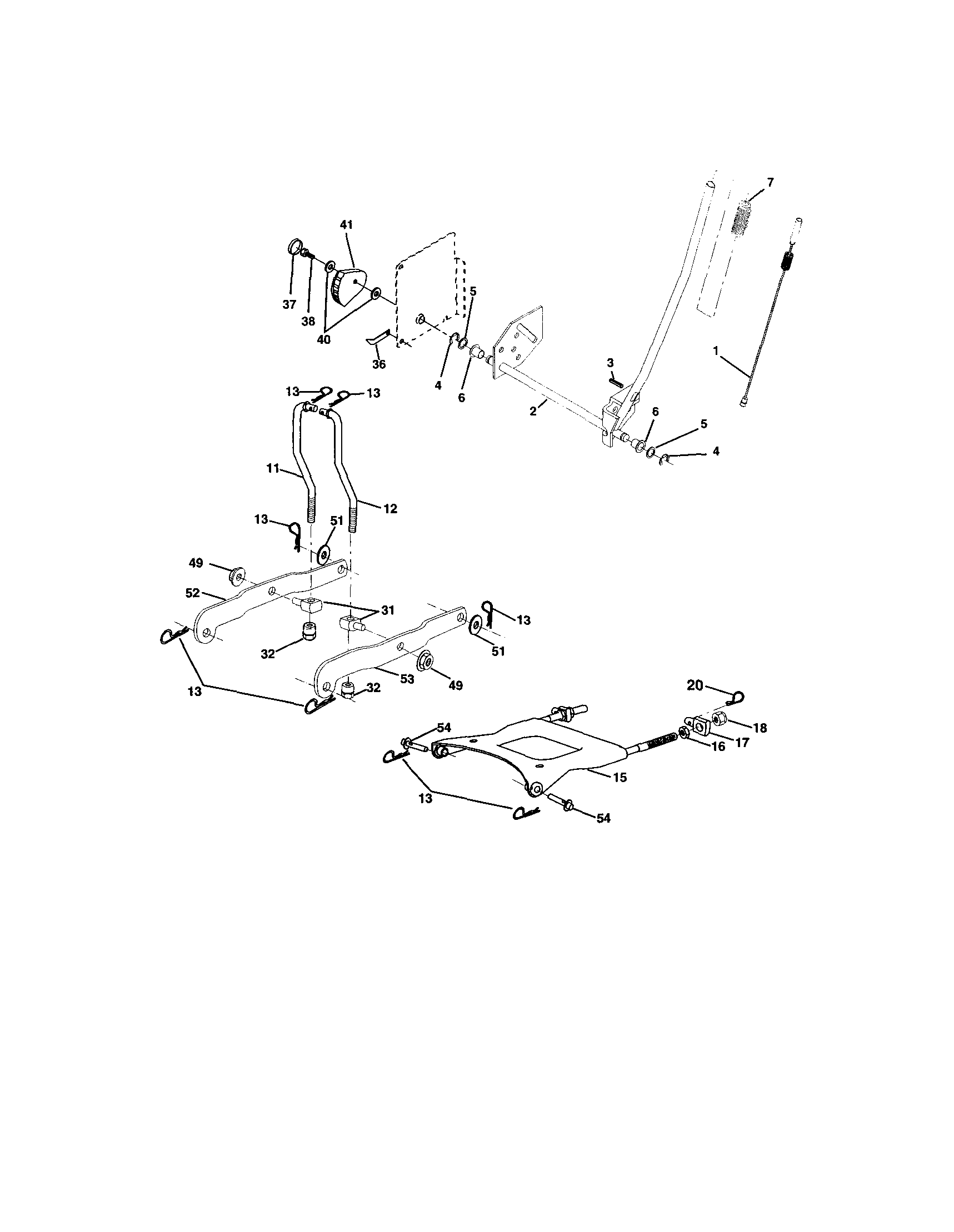 Craftsman 917273260 lift assembly diagram