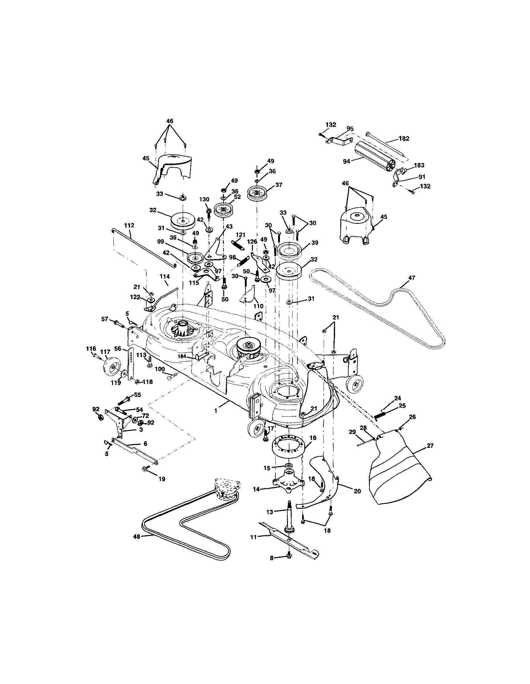 Craftsman 917273260 mower deck diagram