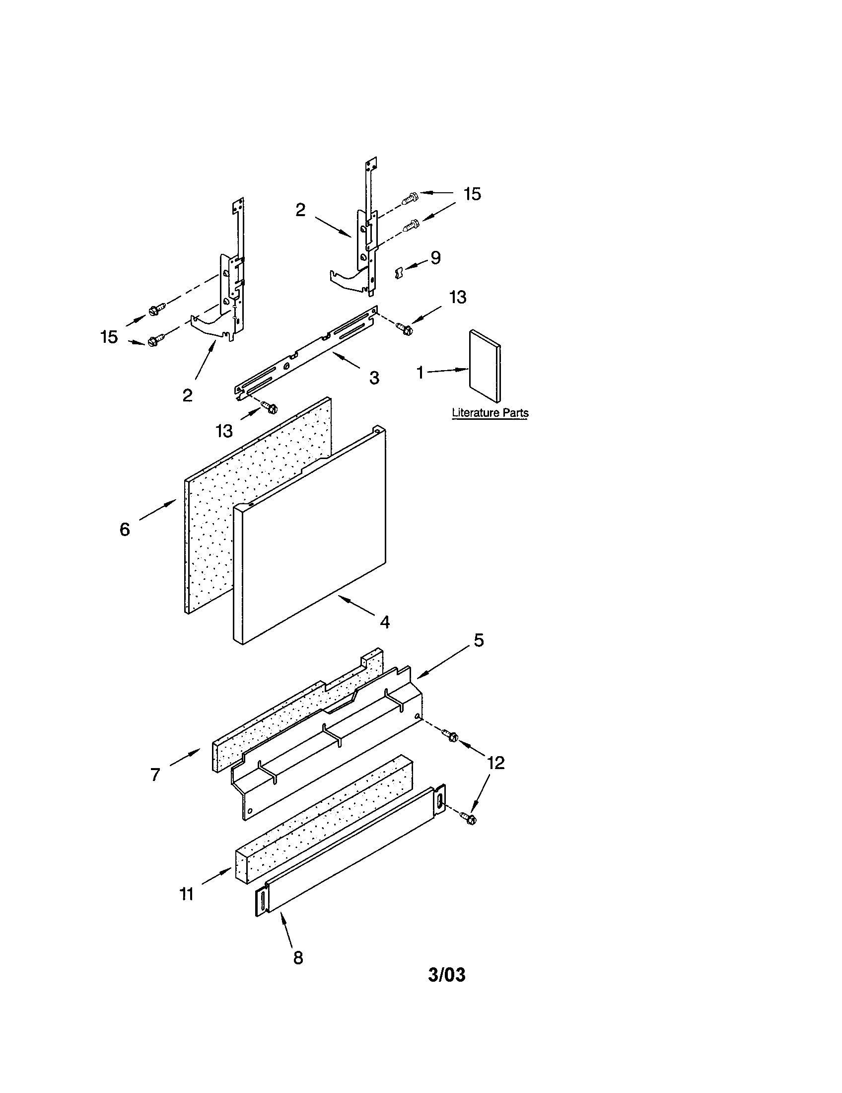 Kenmore 66516887000 door and panel diagram