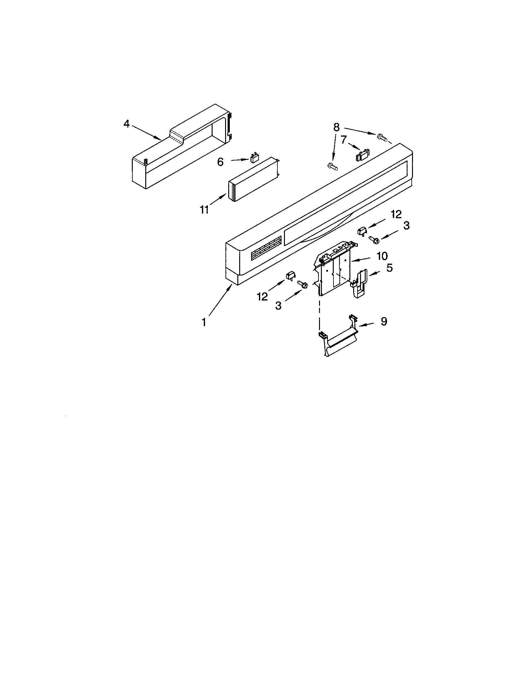 Kenmore 66516887000 control panel diagram