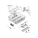 Kenmore 66516882000 upper rack and track diagram