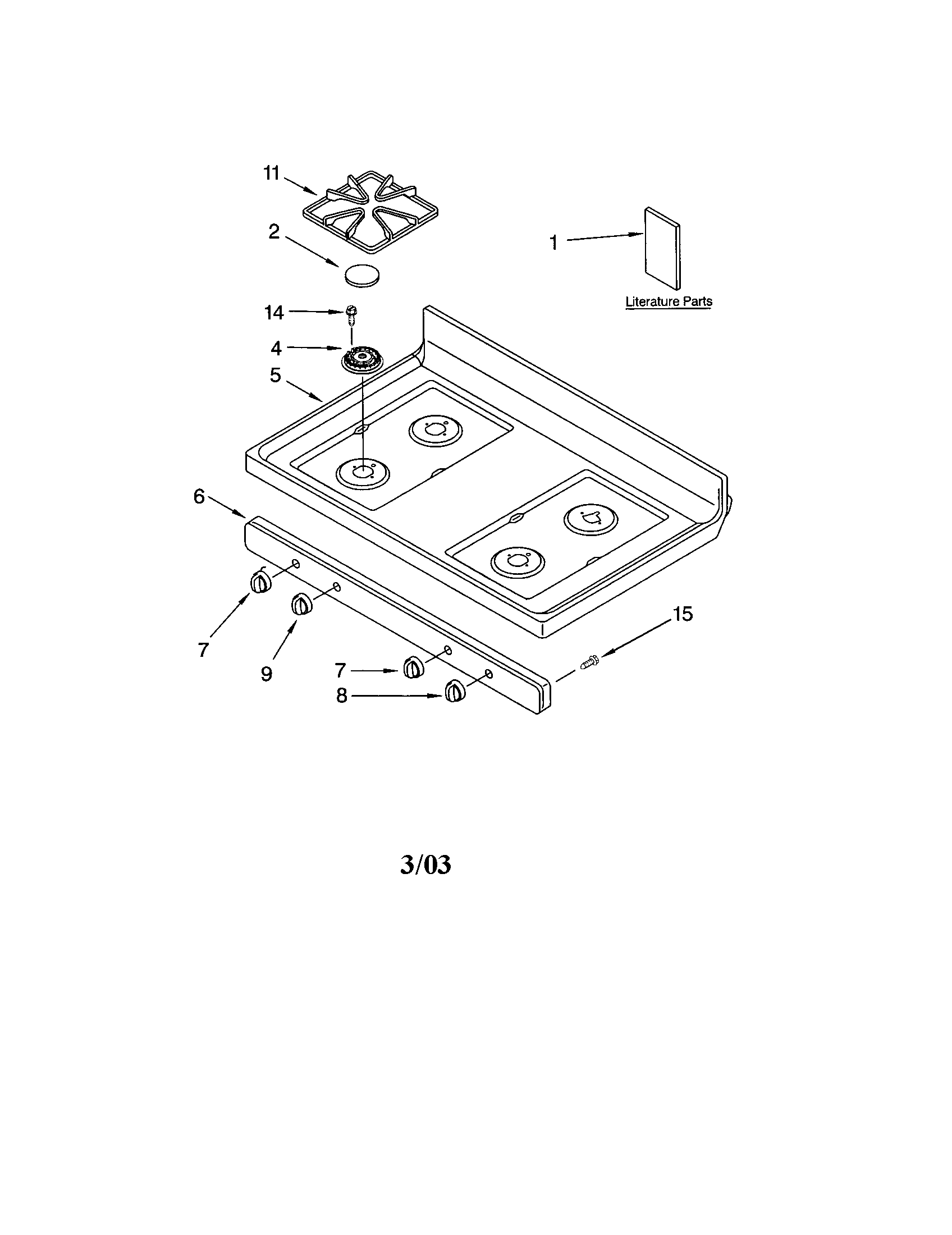 Kenmore 66572002104 cooktop diagram