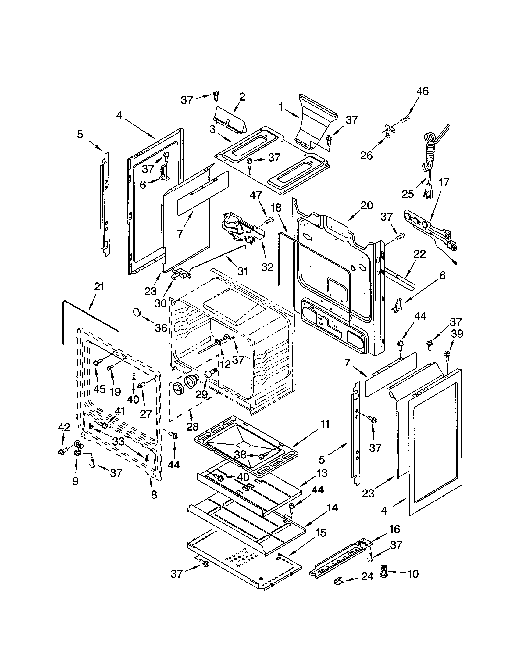 Kenmore 66572002104 chassis diagram