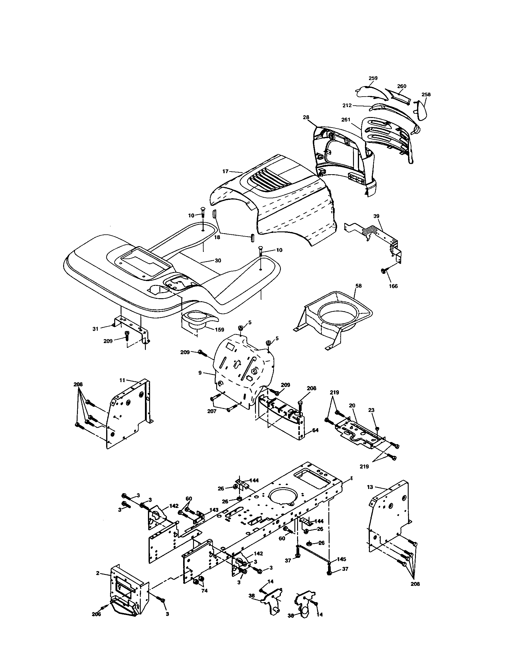 Craftsman 917277240 chassis and enclosures diagram