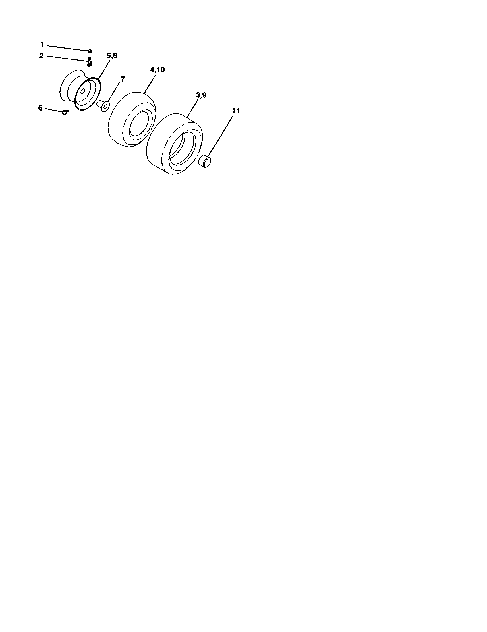 Craftsman 917277240 wheels and tires diagram