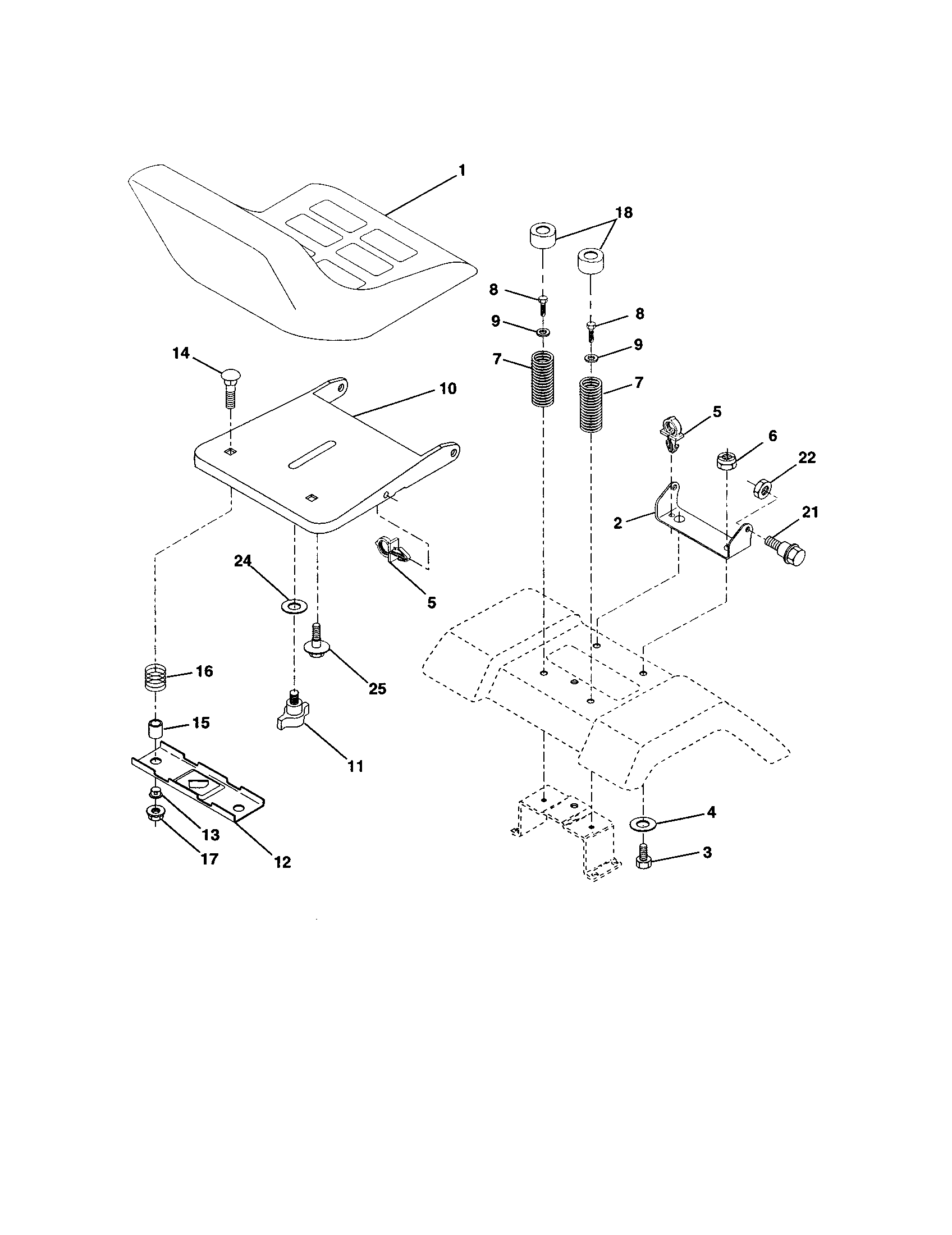 Craftsman 917277370 seat diagram