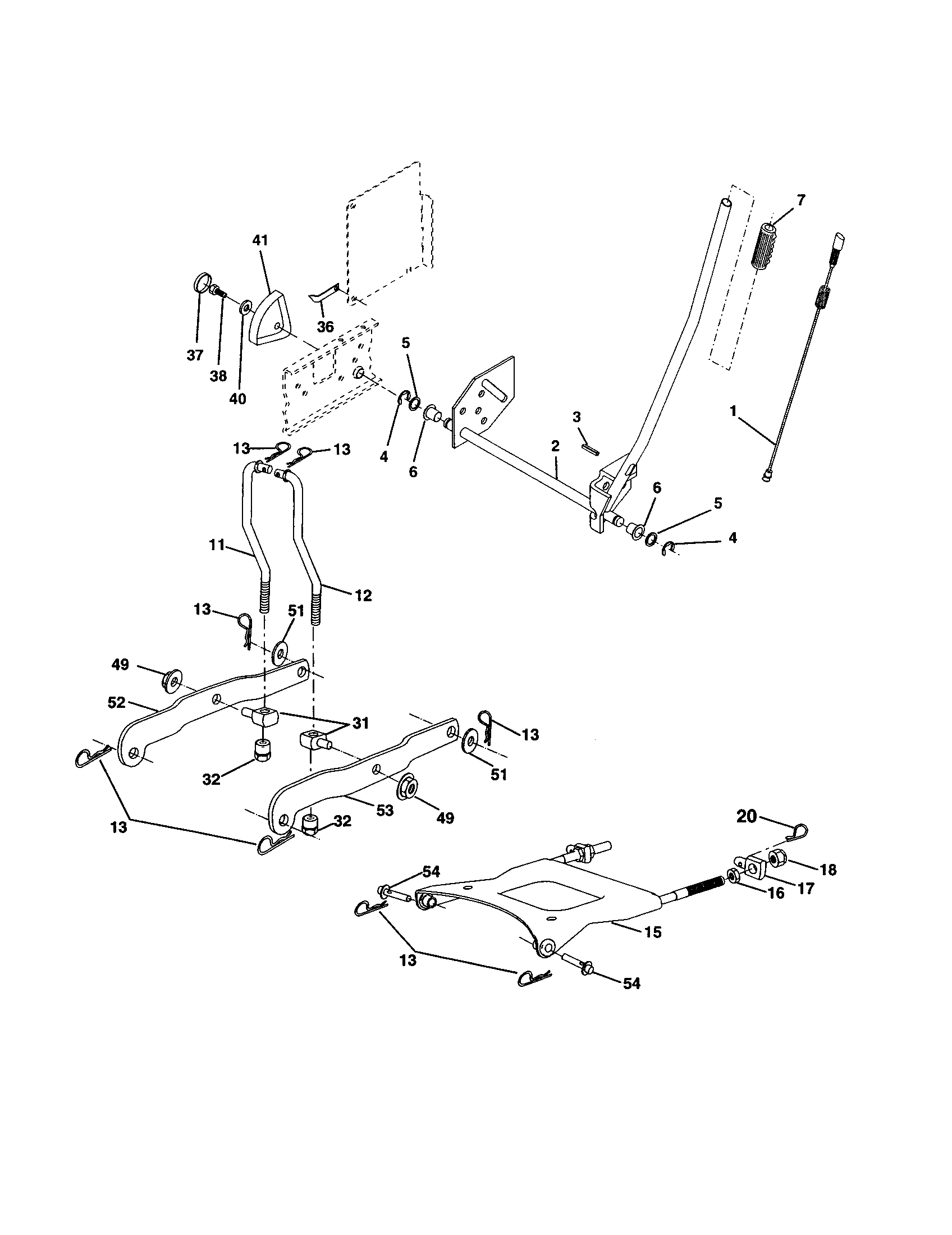 Craftsman 917277370 lift assembly diagram