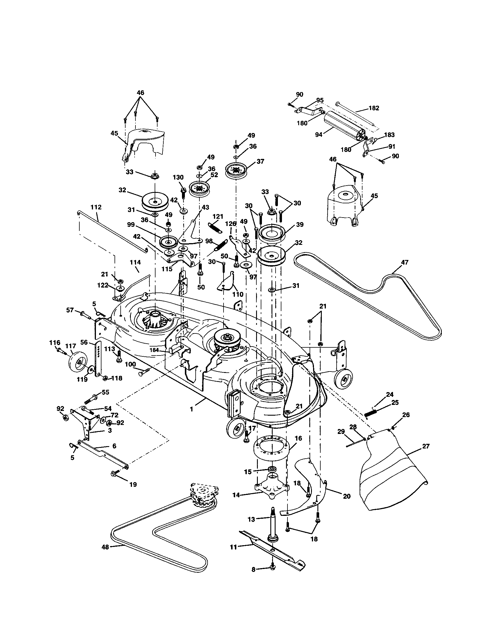 Craftsman 917277370 mower deck diagram