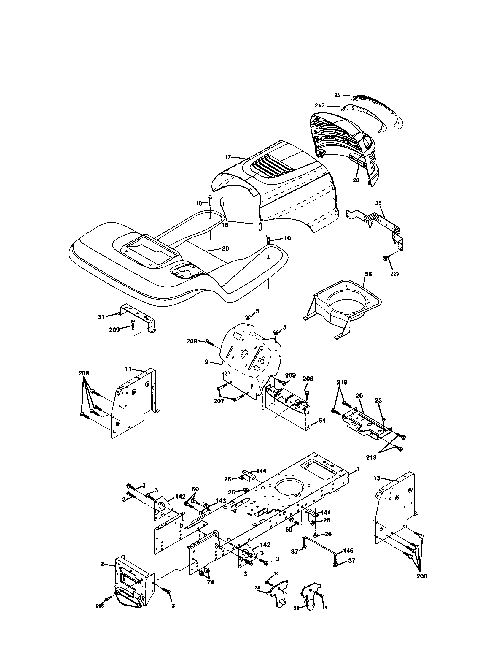 Craftsman 917277220 chassis and enclosures diagram