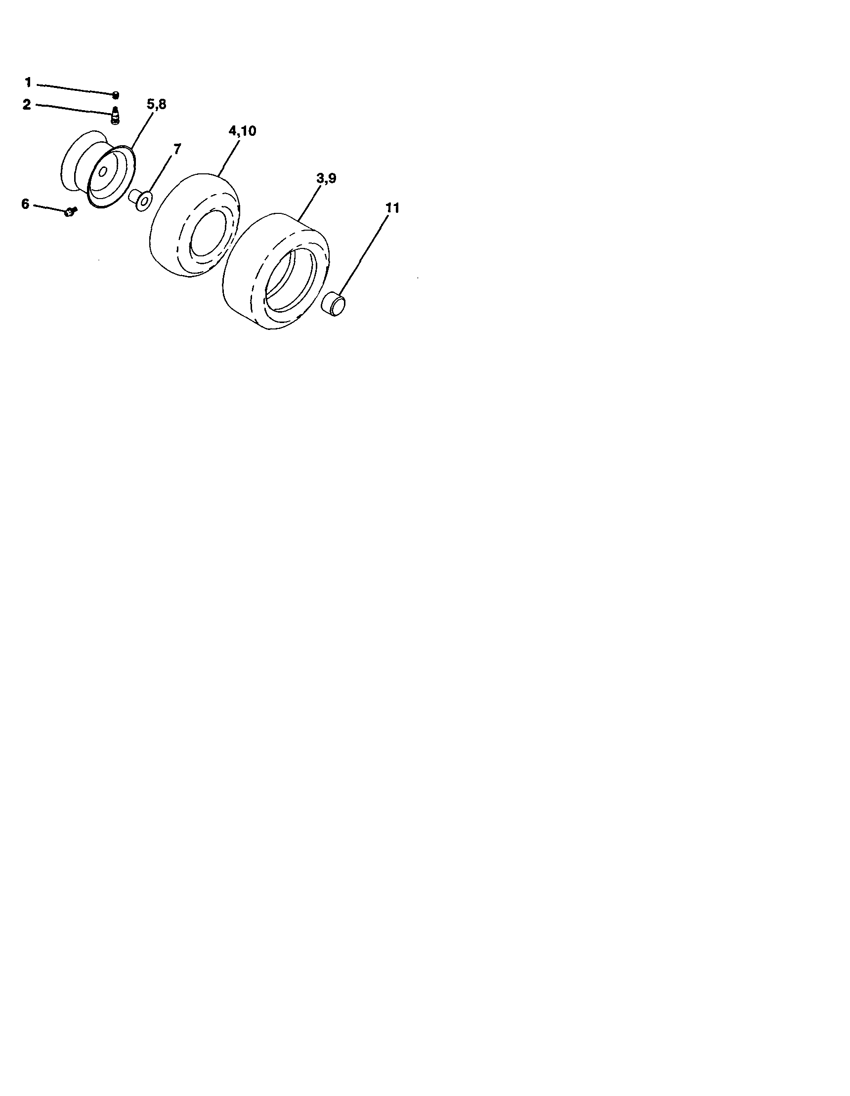 Craftsman 917277230 wheels and tires diagram
