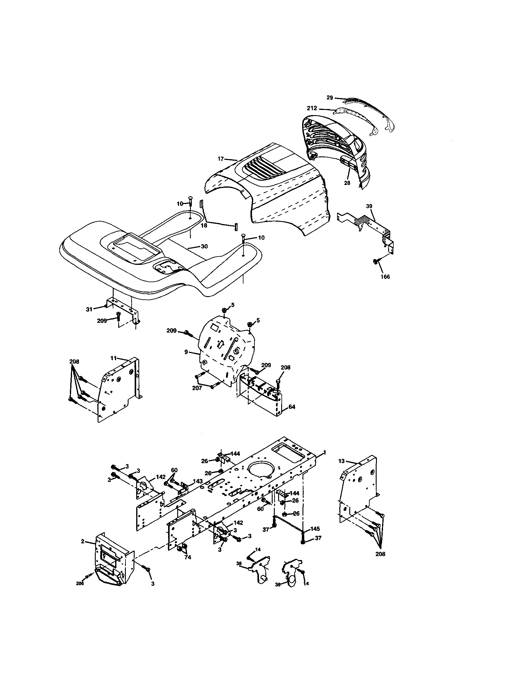 Craftsman 917277200 chassis and enclosures diagram