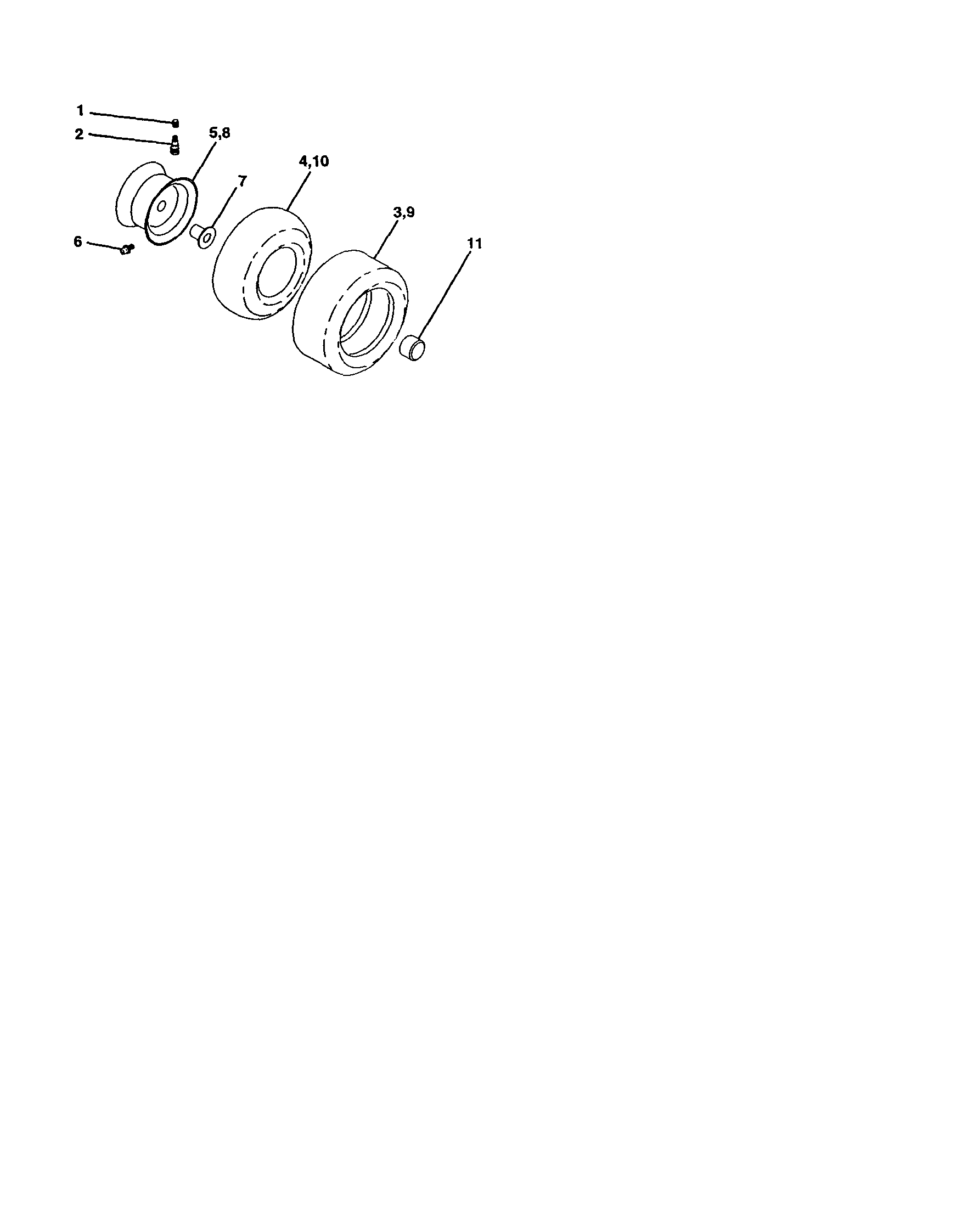 Craftsman 917277200 wheels and tires diagram