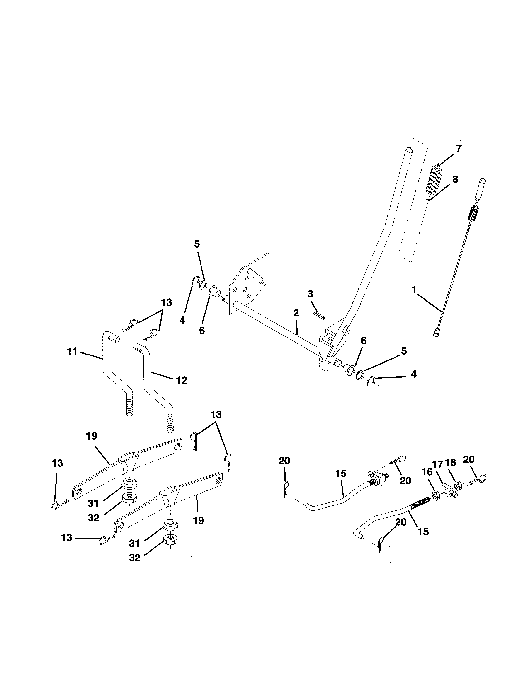 Craftsman 917277200 lift assembly diagram