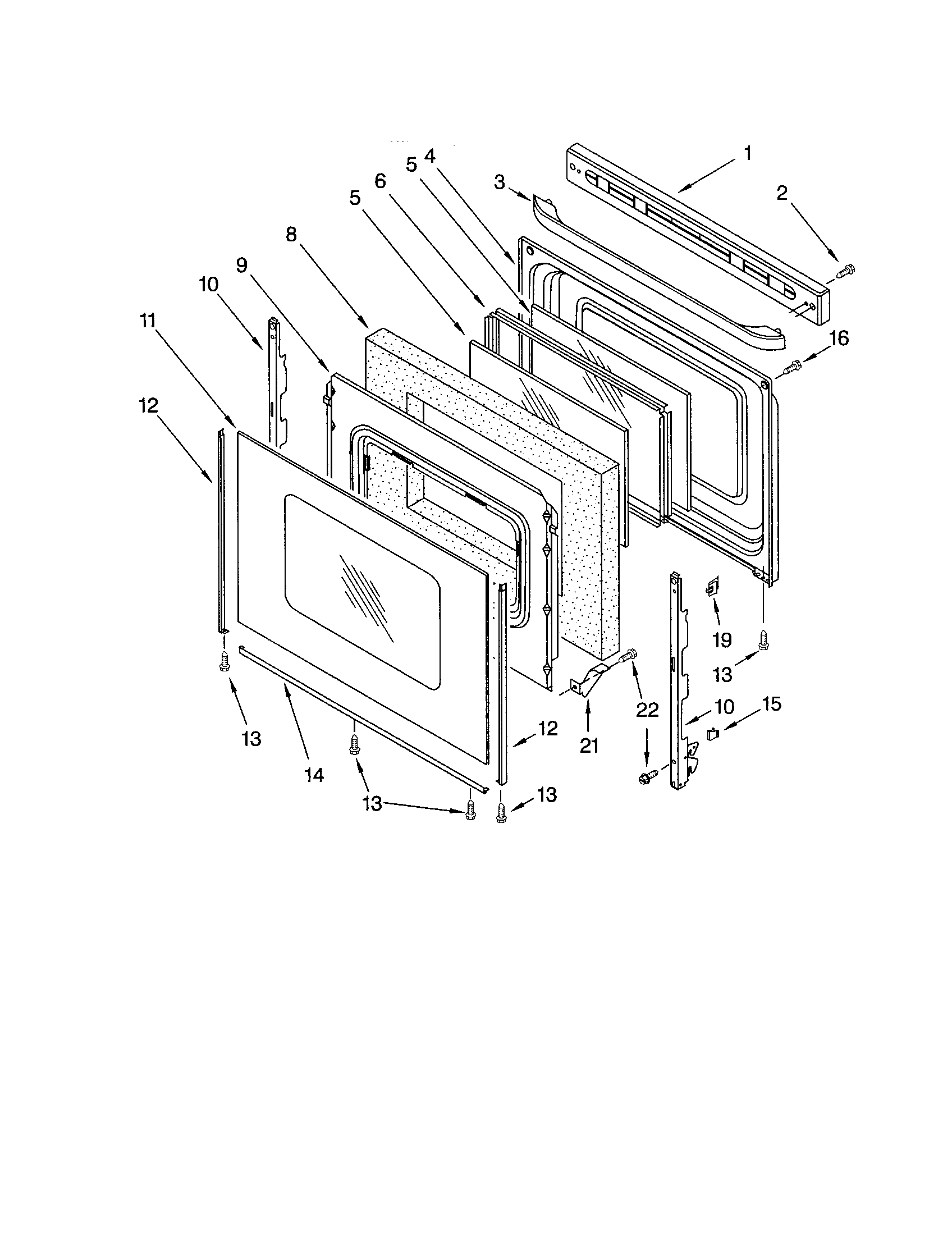 Kenmore 66575843006 door diagram