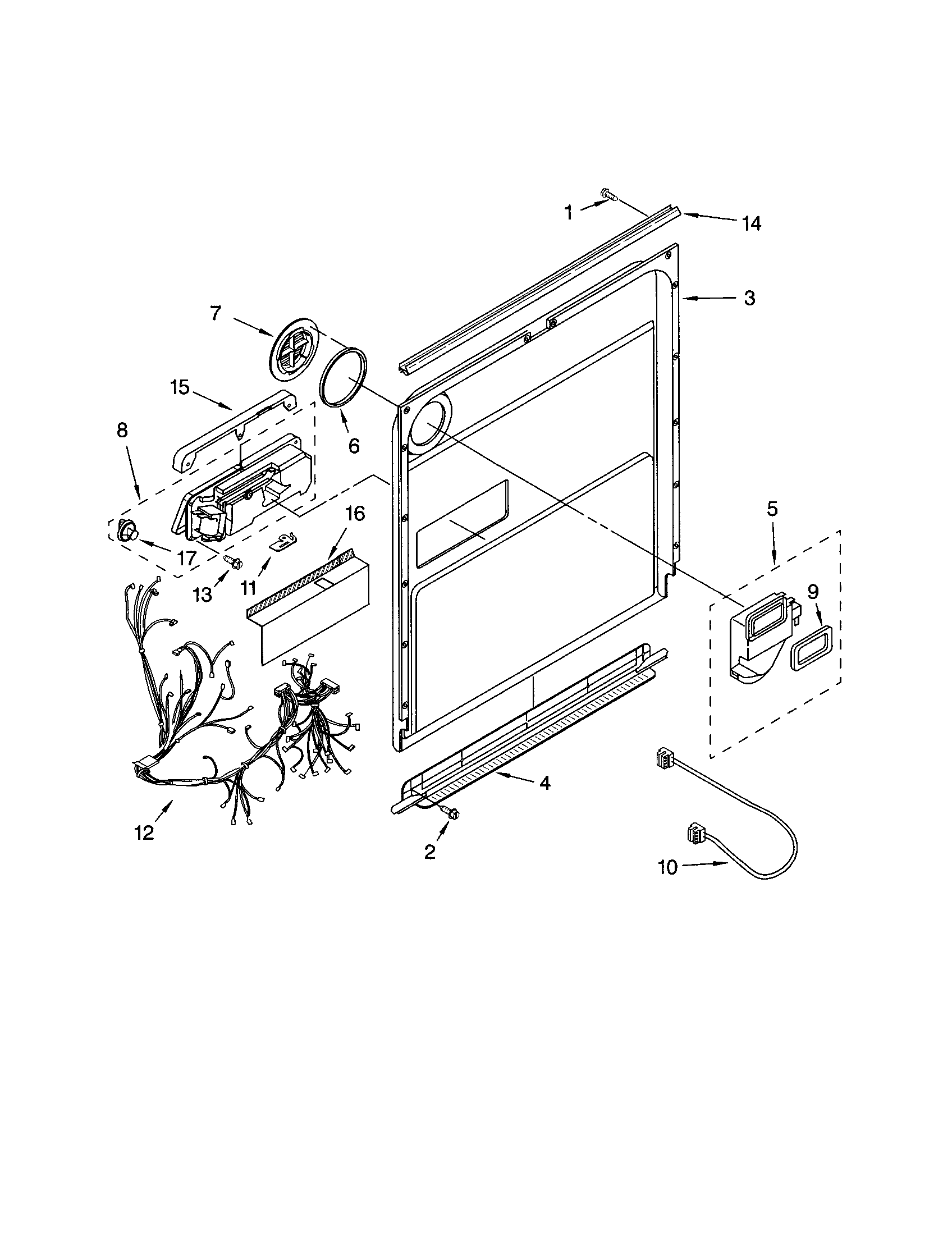 Kenmore Elite 66515919000 door and latch diagram