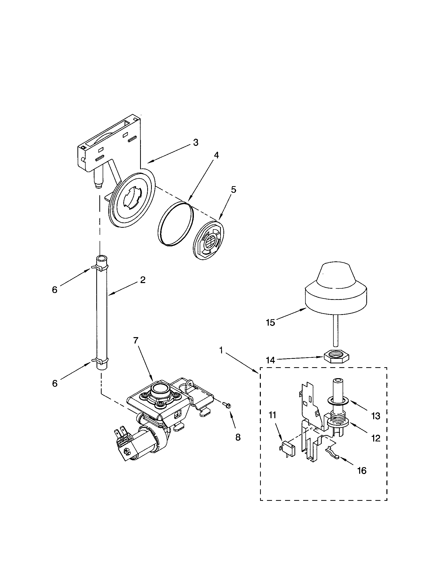 Kenmore Elite 66515919000 fill and overfill diagram