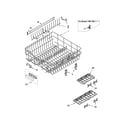 Kenmore Elite 66516919000 upper rack and track diagram