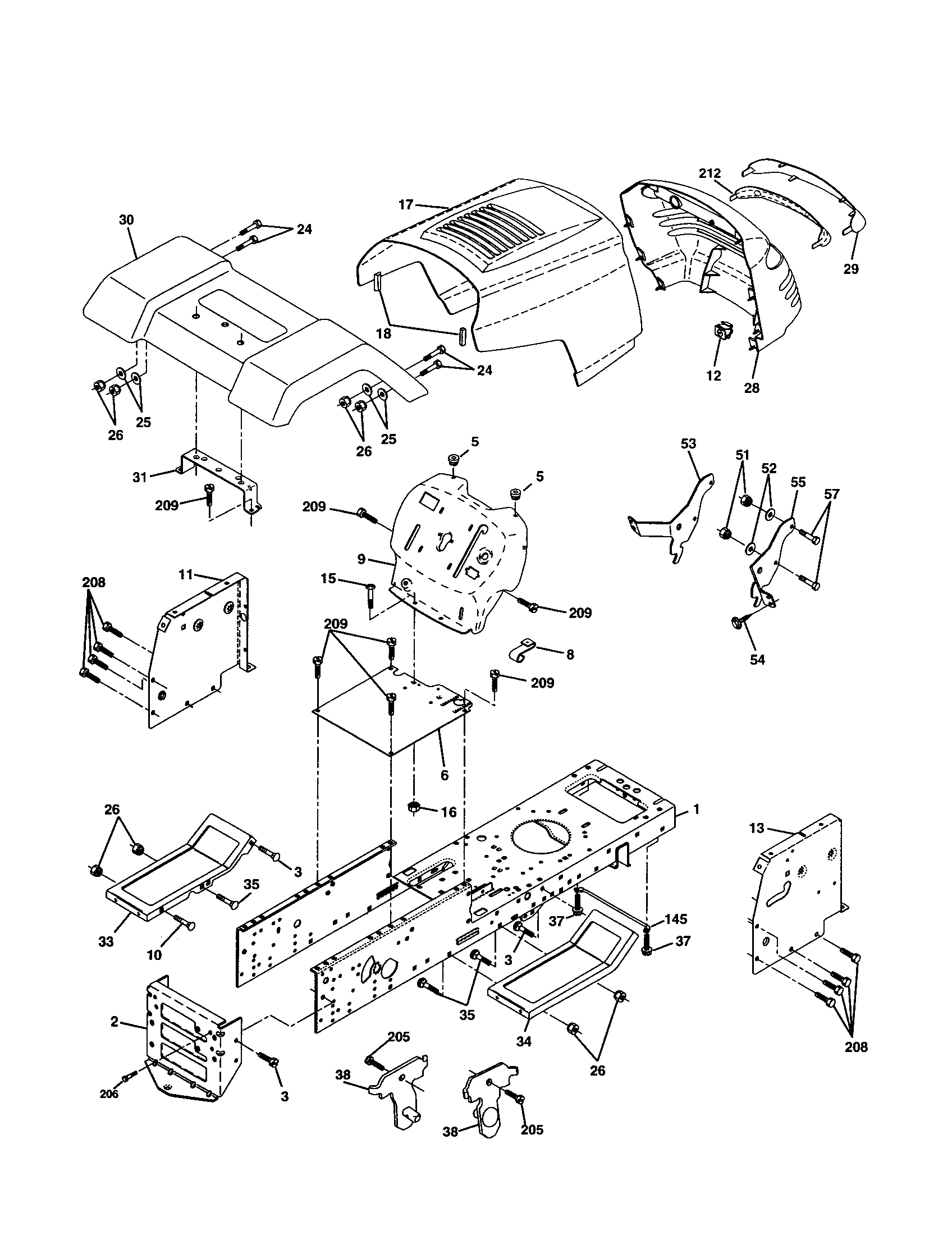 Craftsman 917277150 chassis and enclosures diagram