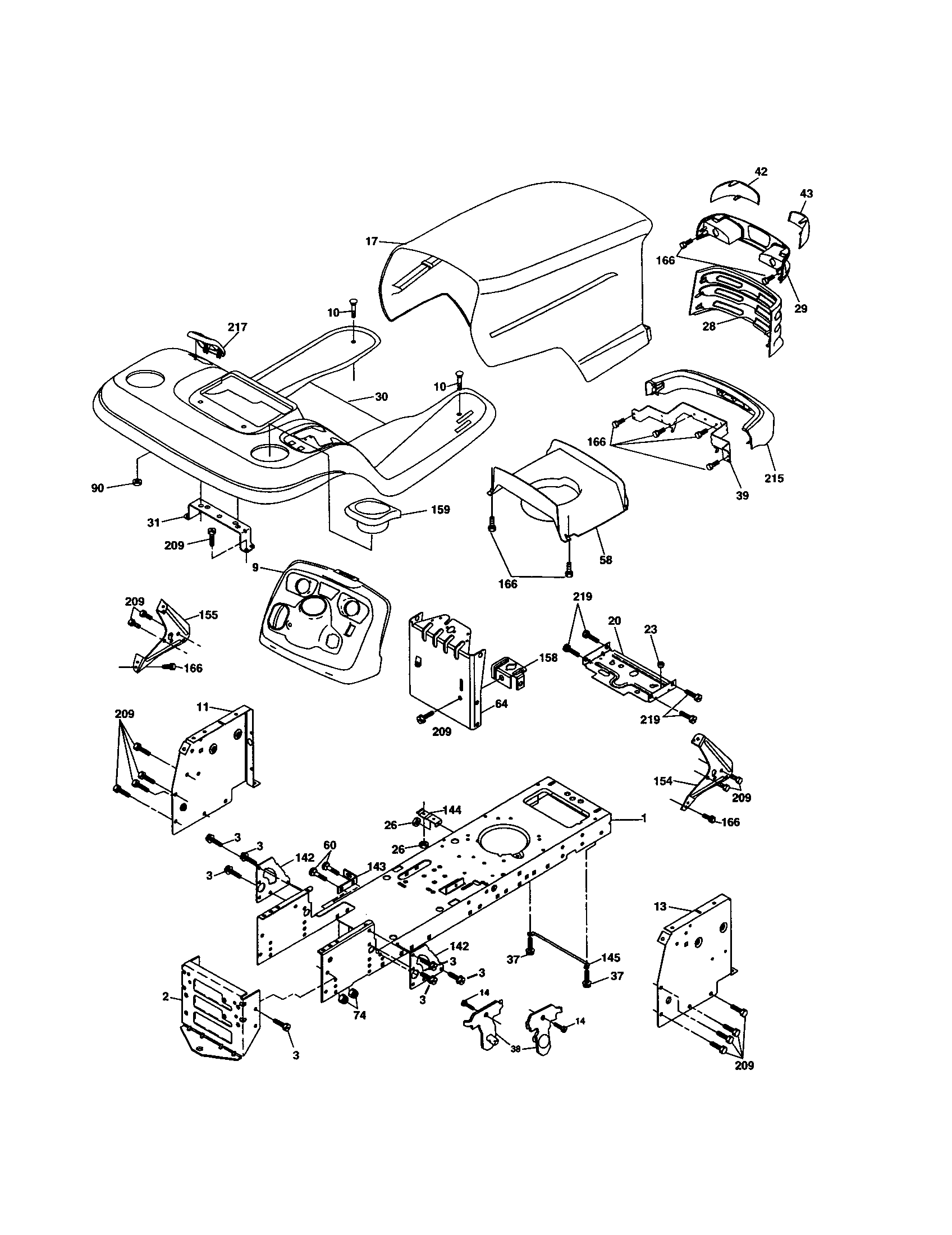 Craftsman 917277350 chassis and enclosures diagram