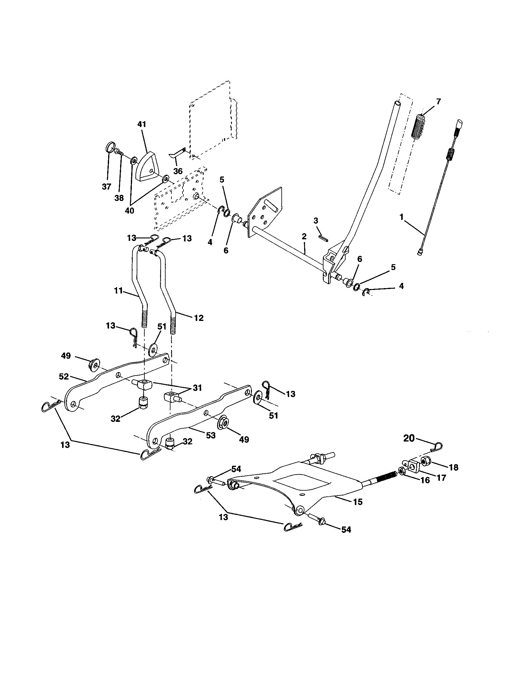 Craftsman 917277350 lift assembly diagram
